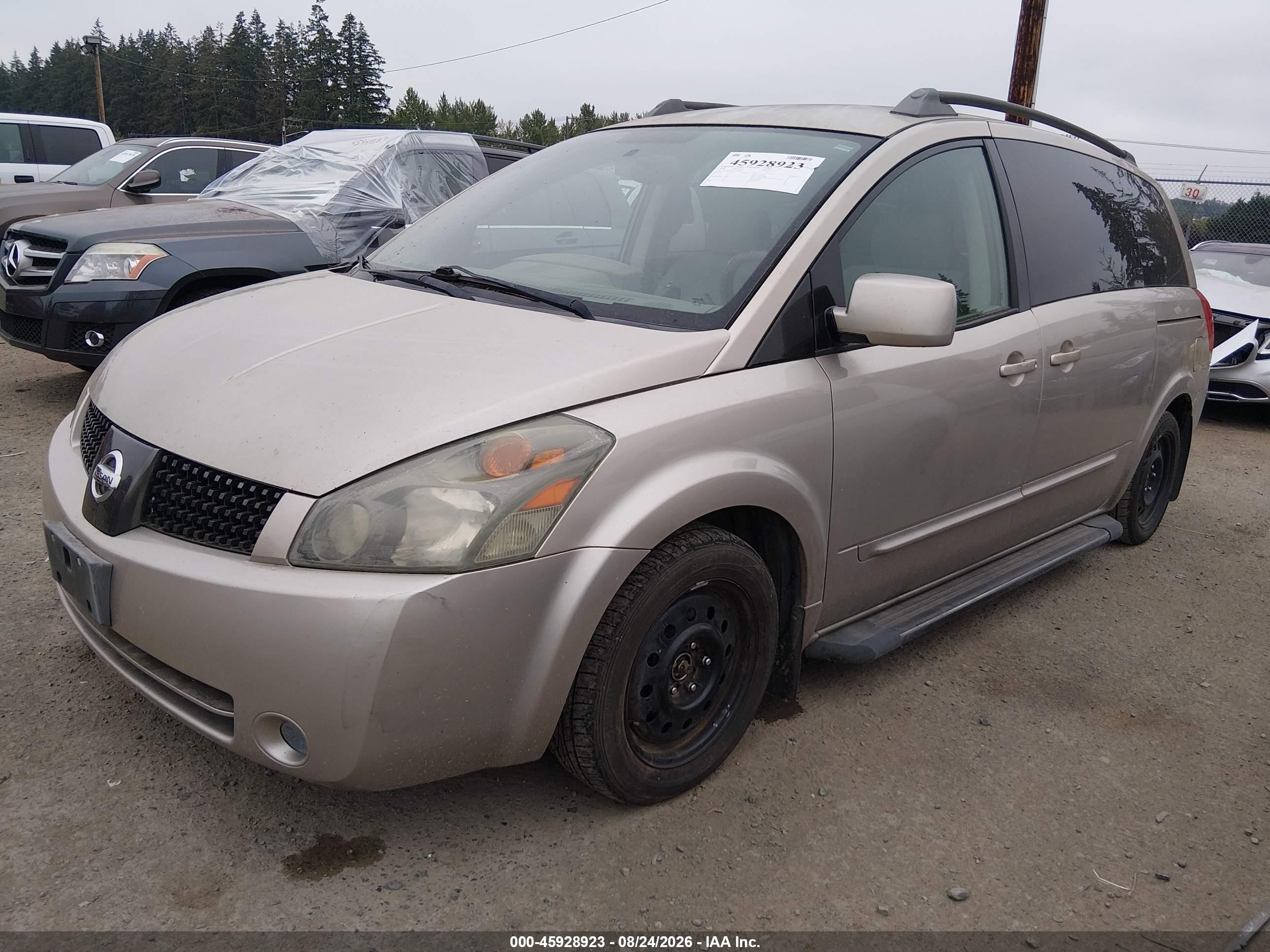 2004 Nissan Quest 3.5 Sl Gold vin: 5N1BV28U44N309259