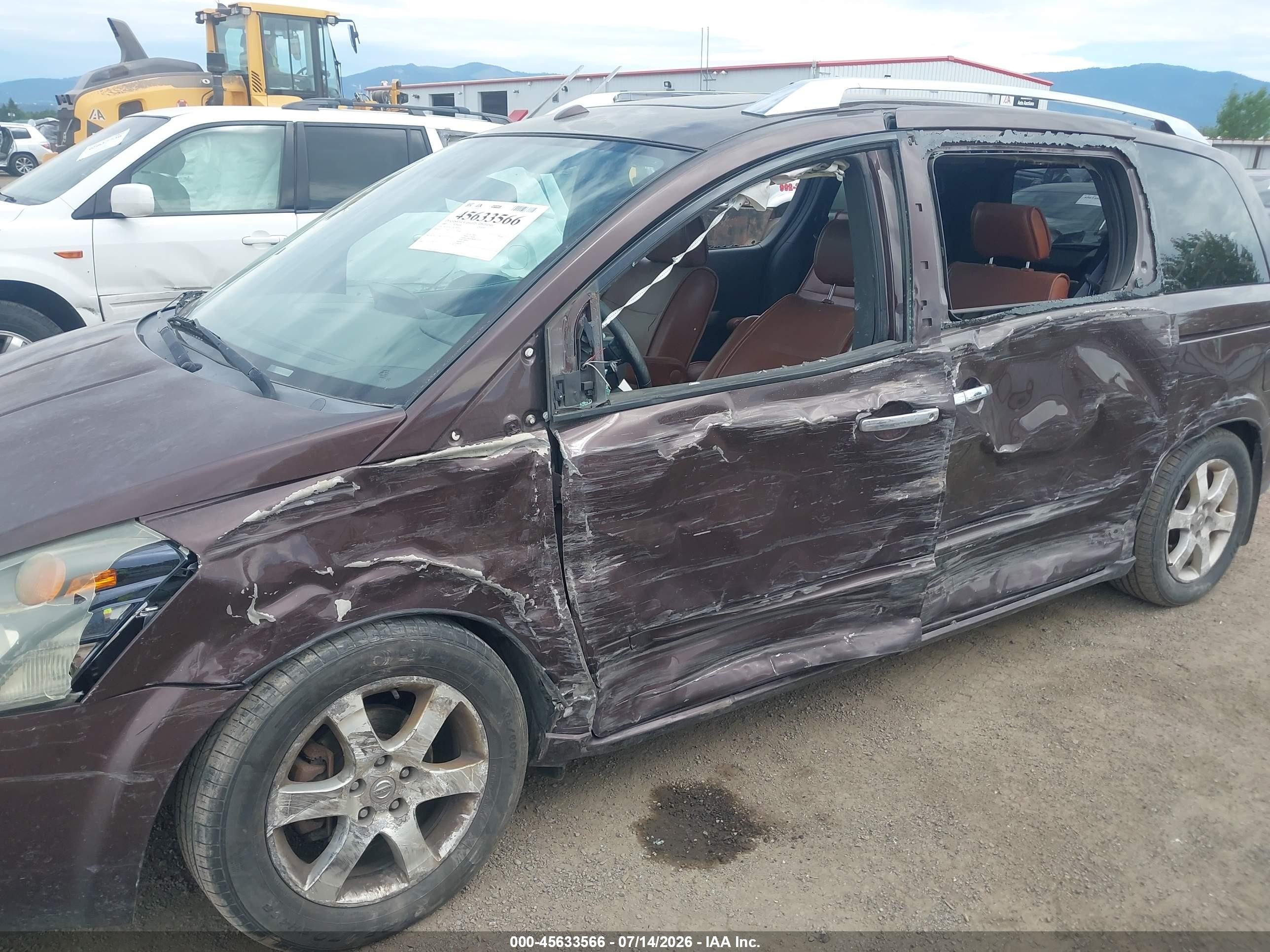 2007 Nissan Quest 3.5 Se Brown vin: 5N1BV28U47N110829