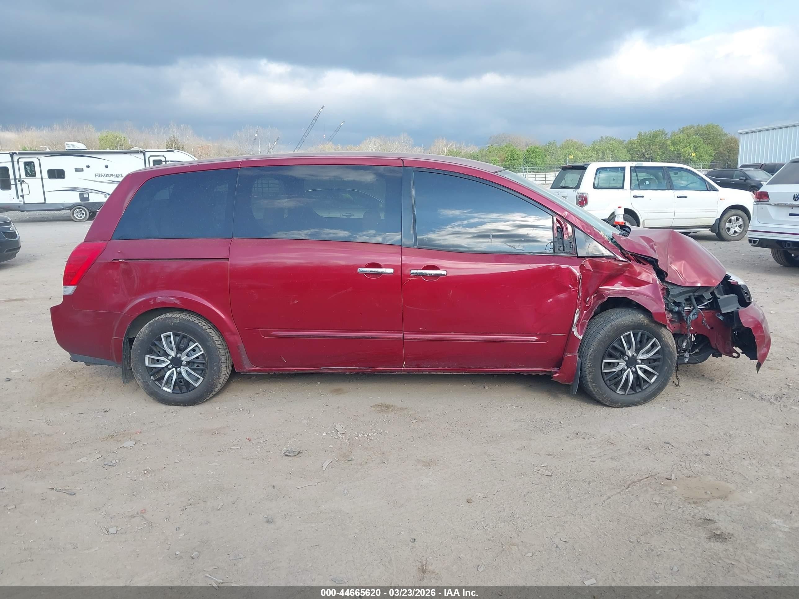 2007 Nissan Quest 3.5 Красный vin: 5N1BV28U47N111009