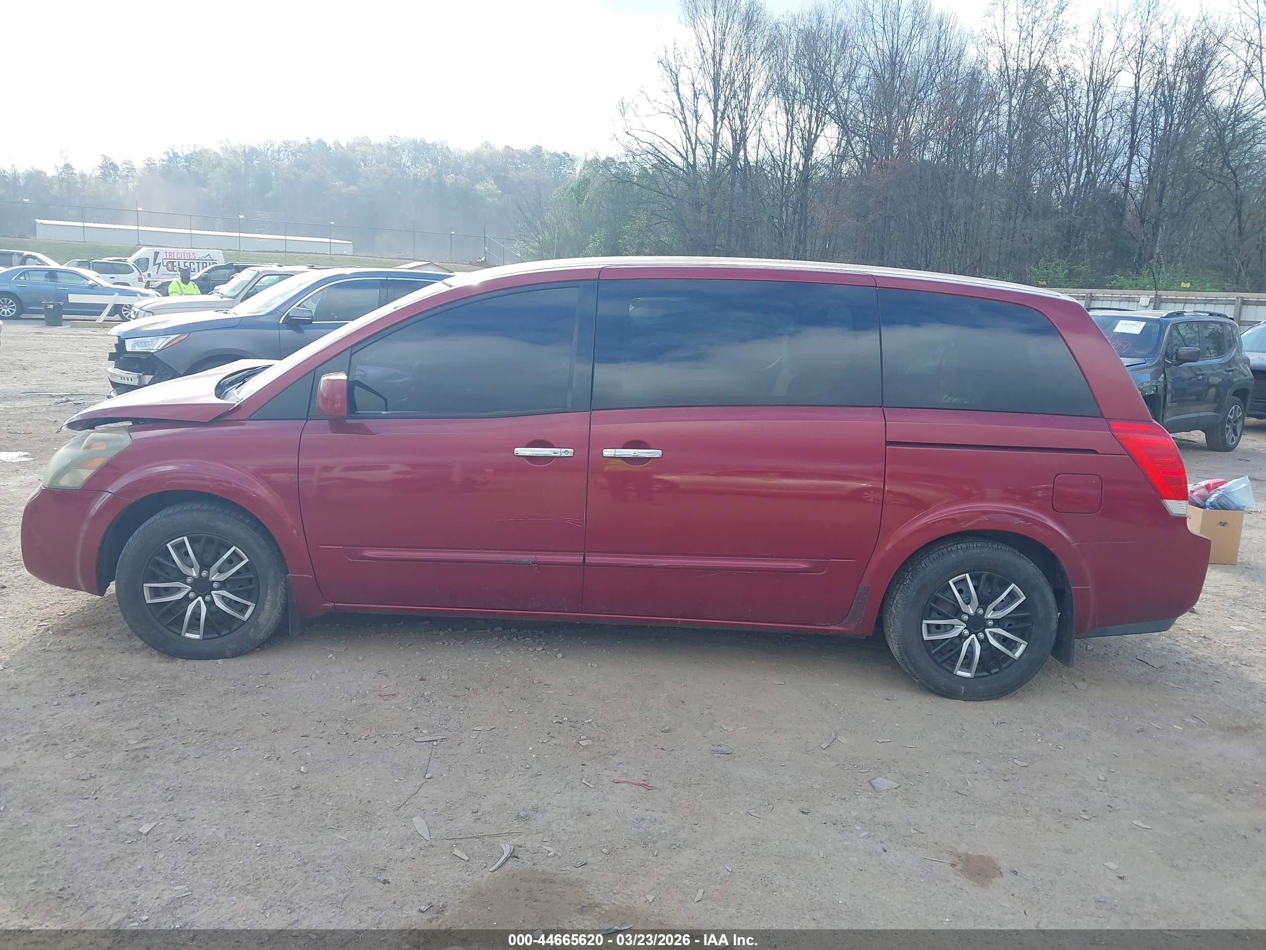 2007 Nissan Quest 3.5 Красный vin: 5N1BV28U47N111009