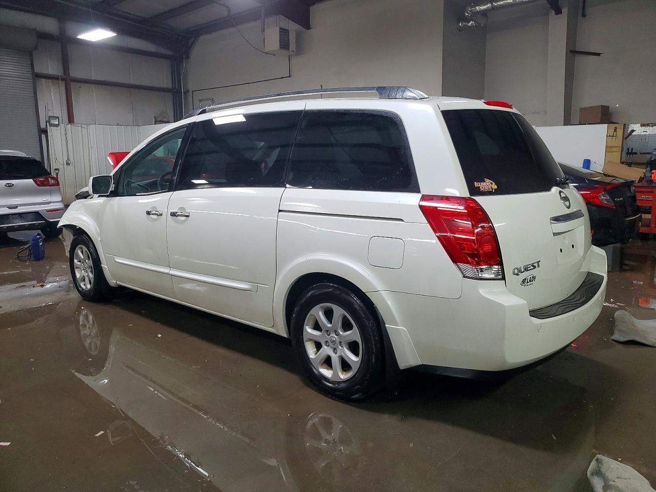 2009 Nissan Quest S White vin: 5N1BV28U49N100238
