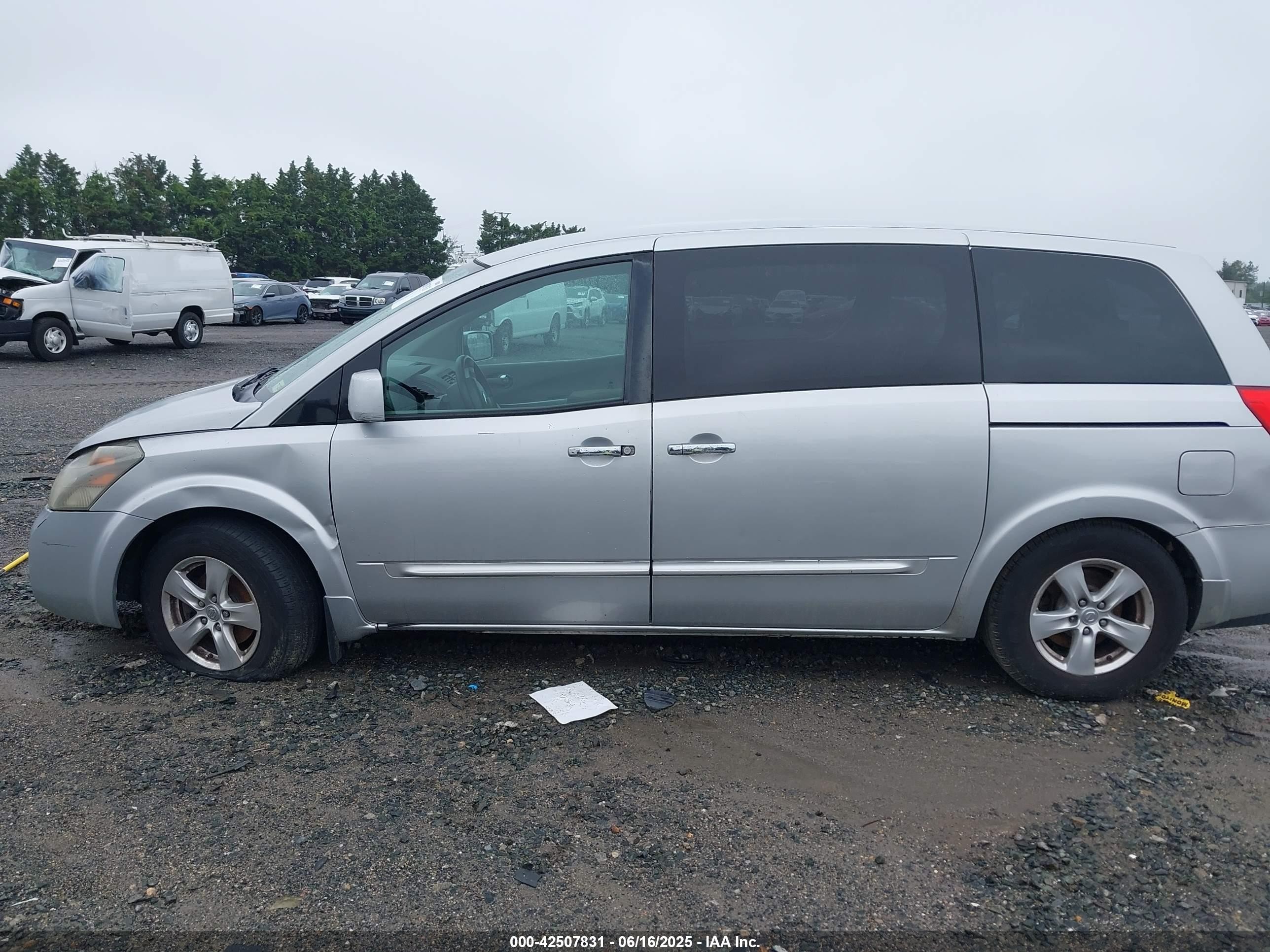 2009 Nissan Quest 3.5 Silver vin: 5N1BV28U49N102023