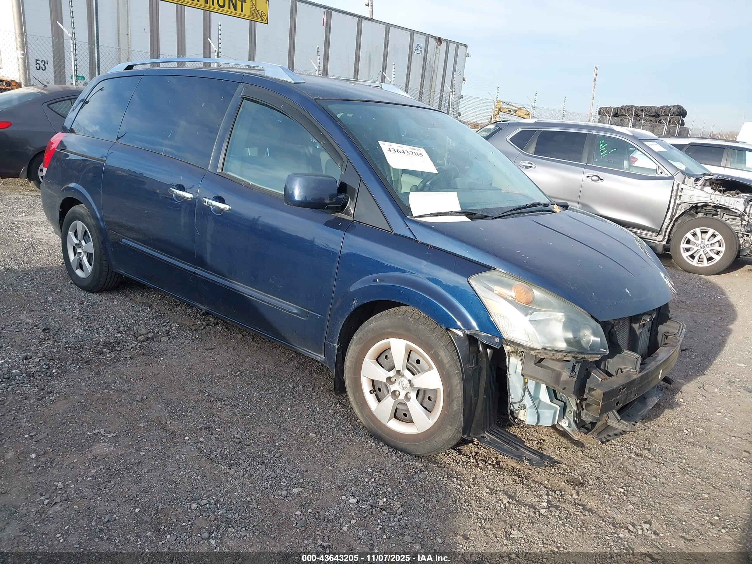 2009 Nissan Quest 3.5 S Dark Blue vin: 5N1BV28U49N102409