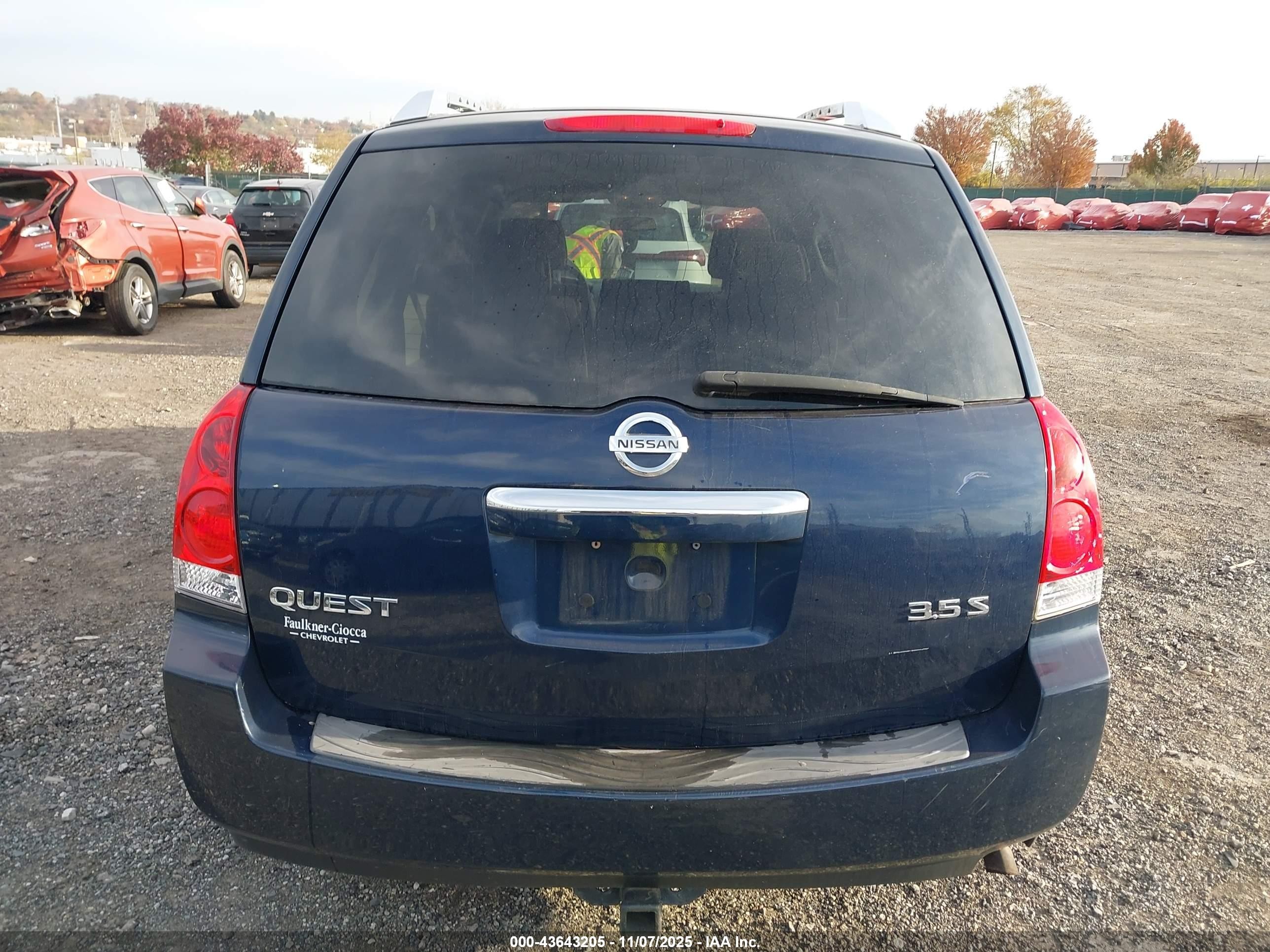 2009 Nissan Quest 3.5 S Dark Blue vin: 5N1BV28U49N102409