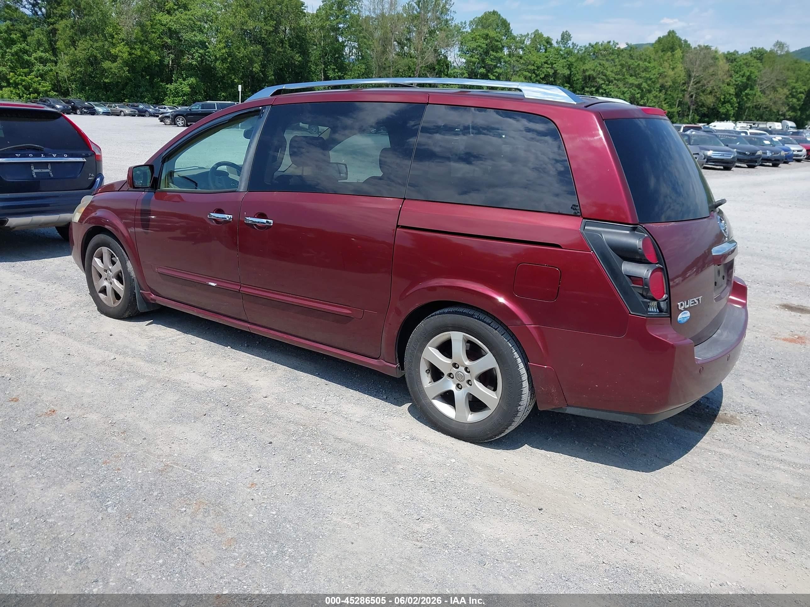 2009 Nissan Quest 3.5 Se Red vin: 5N1BV28U49N102474