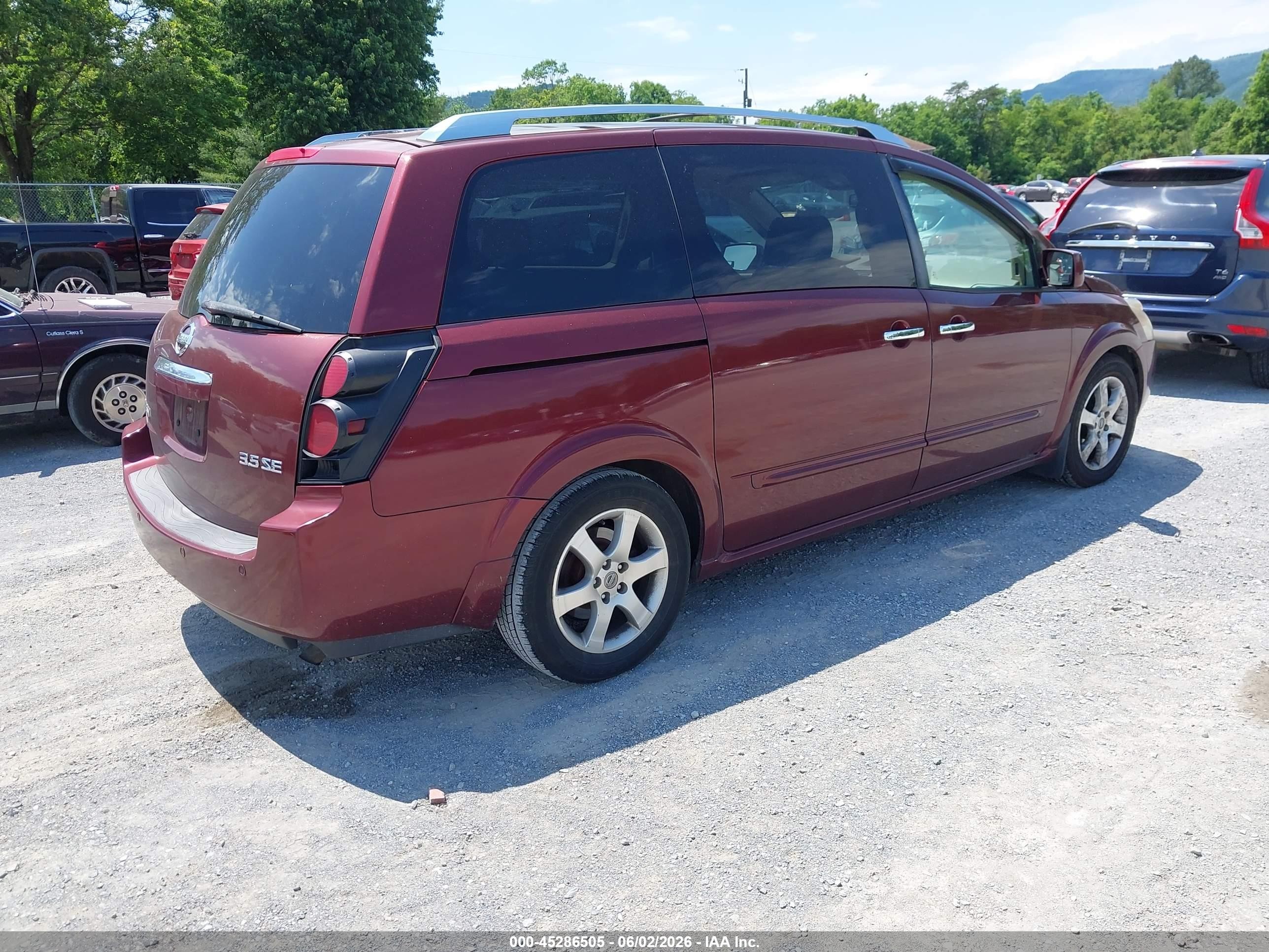 2009 Nissan Quest 3.5 Se Red vin: 5N1BV28U49N102474