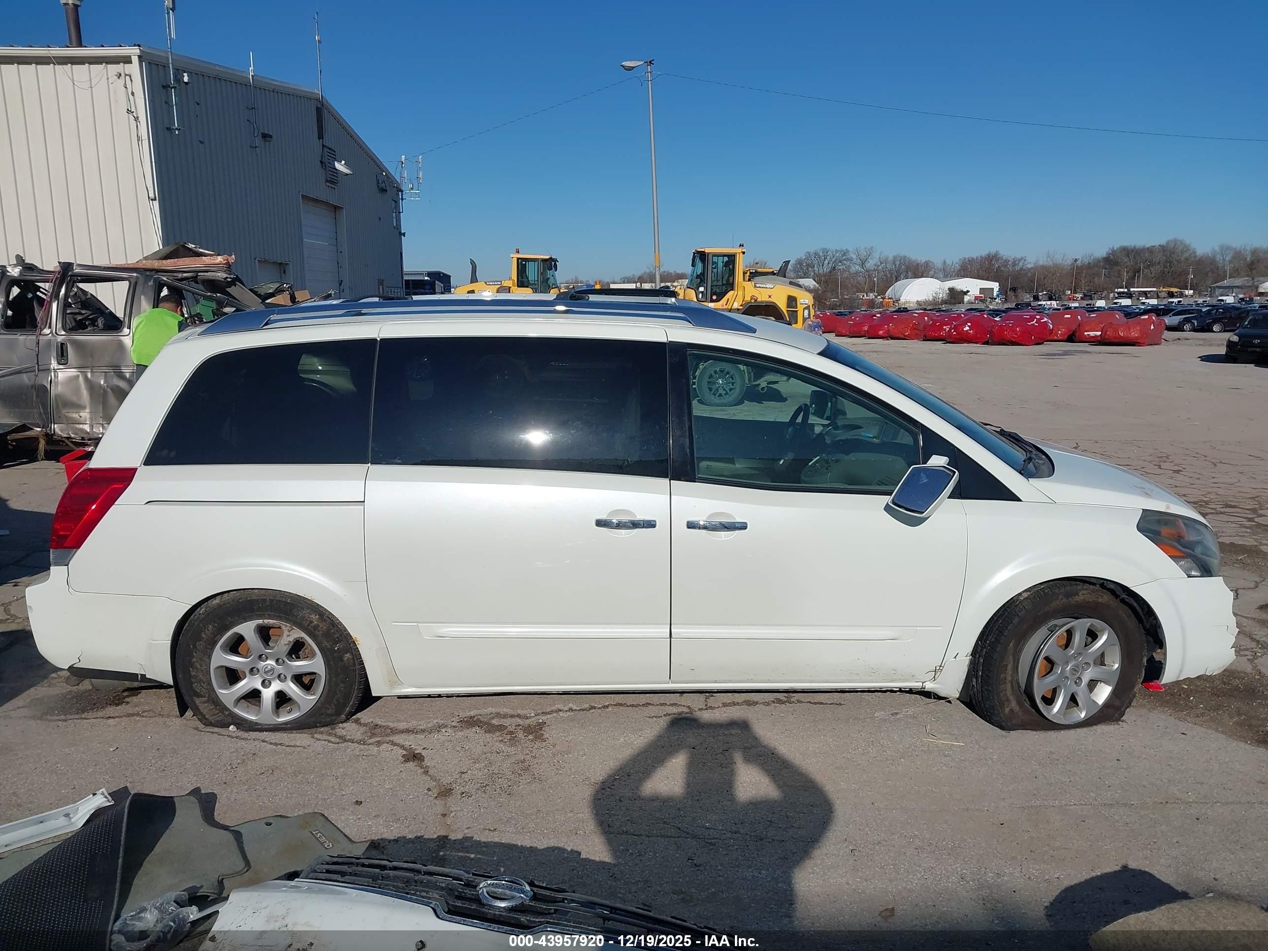 2009 Nissan Quest 3.5 Sl White vin: 5N1BV28U49N105214