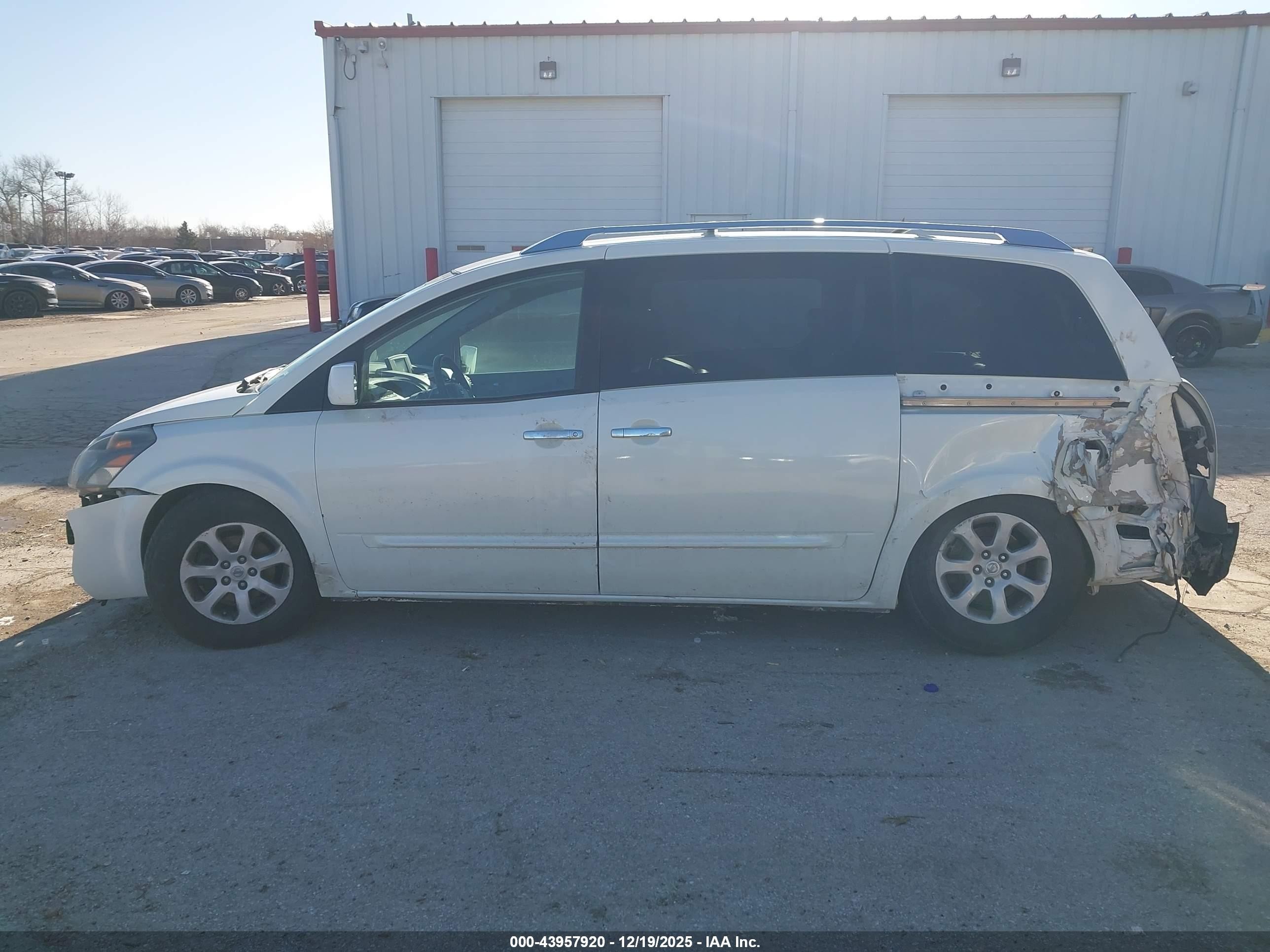 2009 Nissan Quest 3.5 Sl White vin: 5N1BV28U49N105214