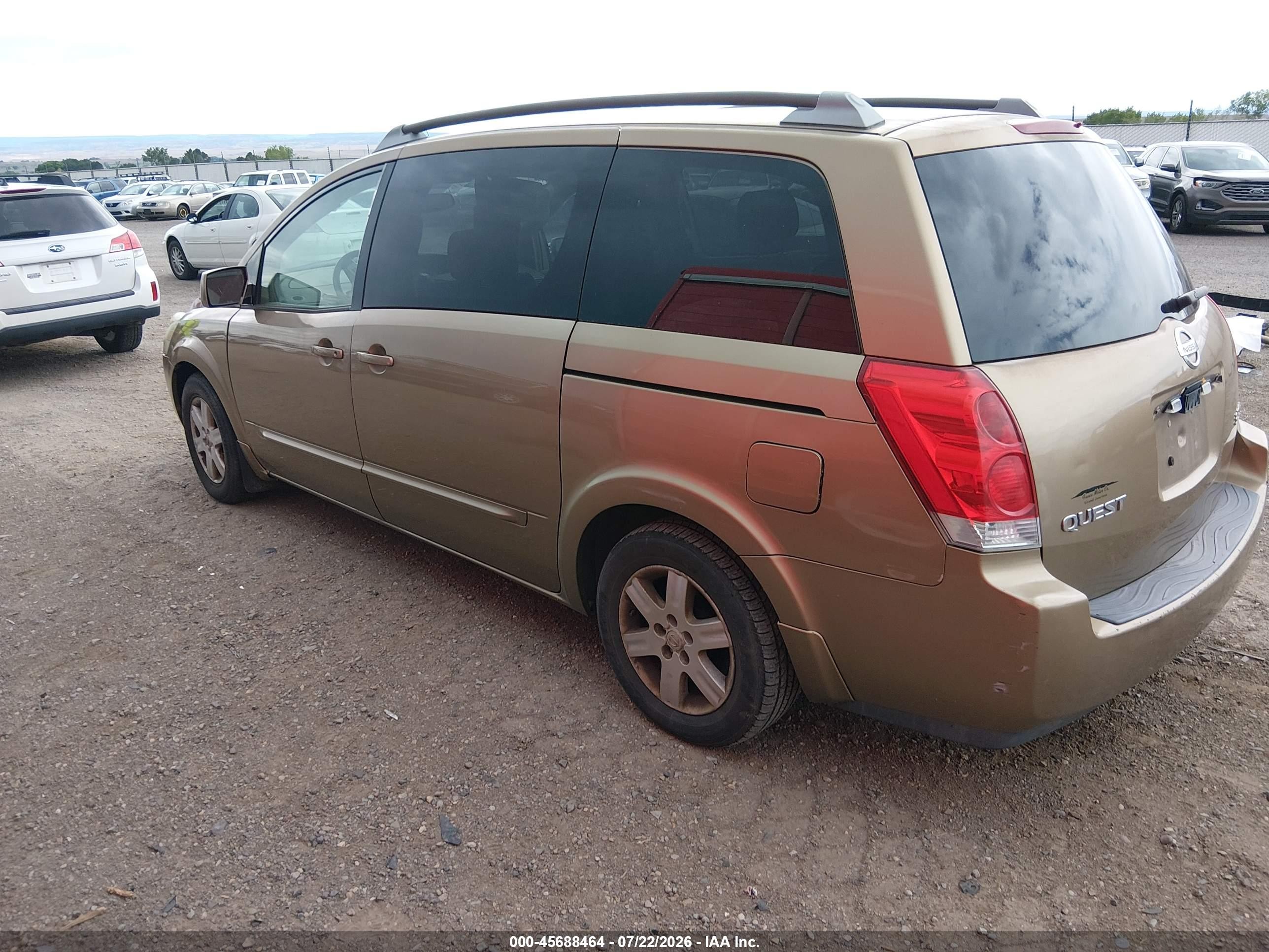 2004 Nissan Quest 3.5 Sl Tan vin: 5N1BV28U54N344652