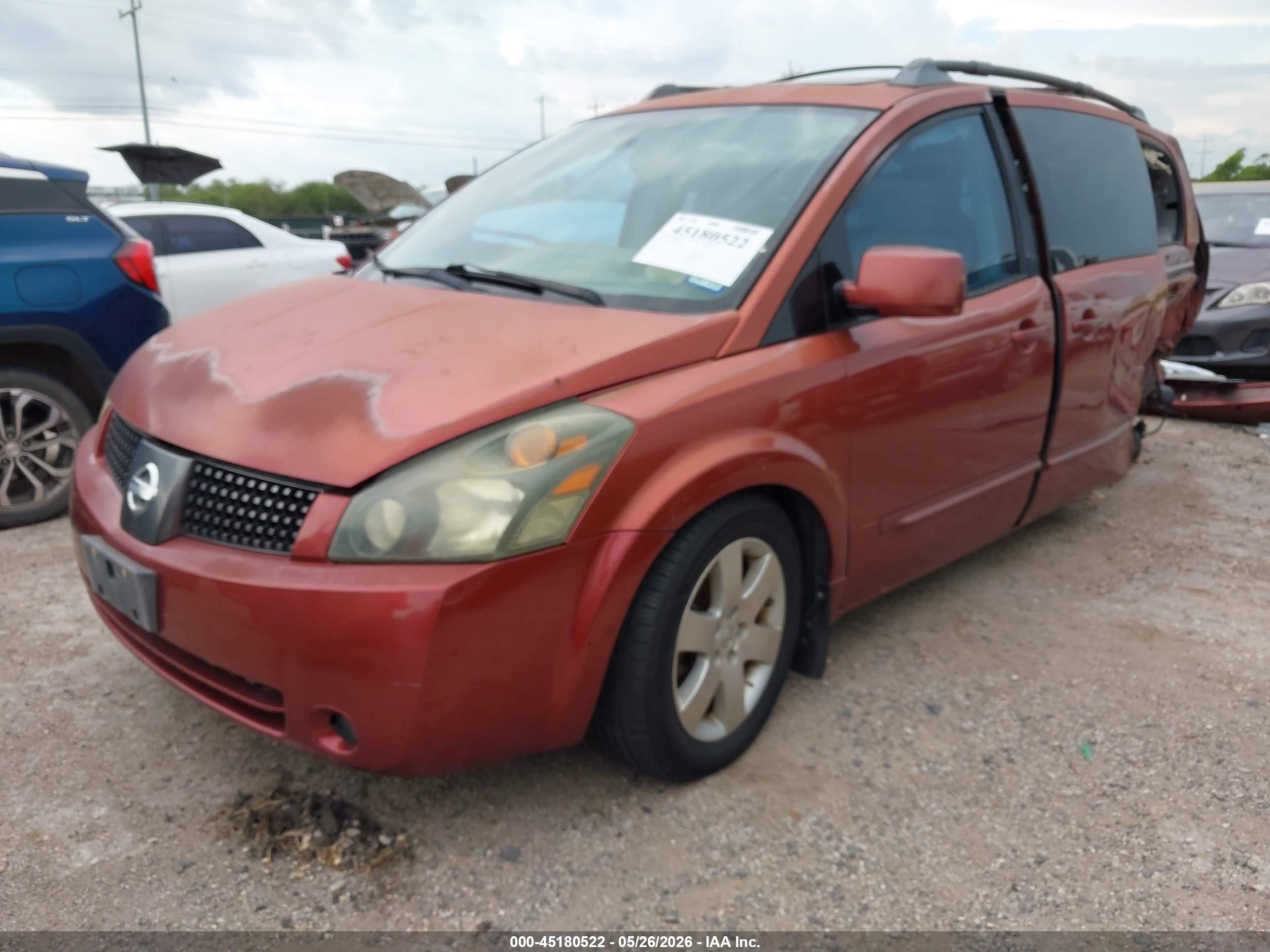 2004 Nissan Quest 3.5 Se Orange vin: 5N1BV28U54N360169