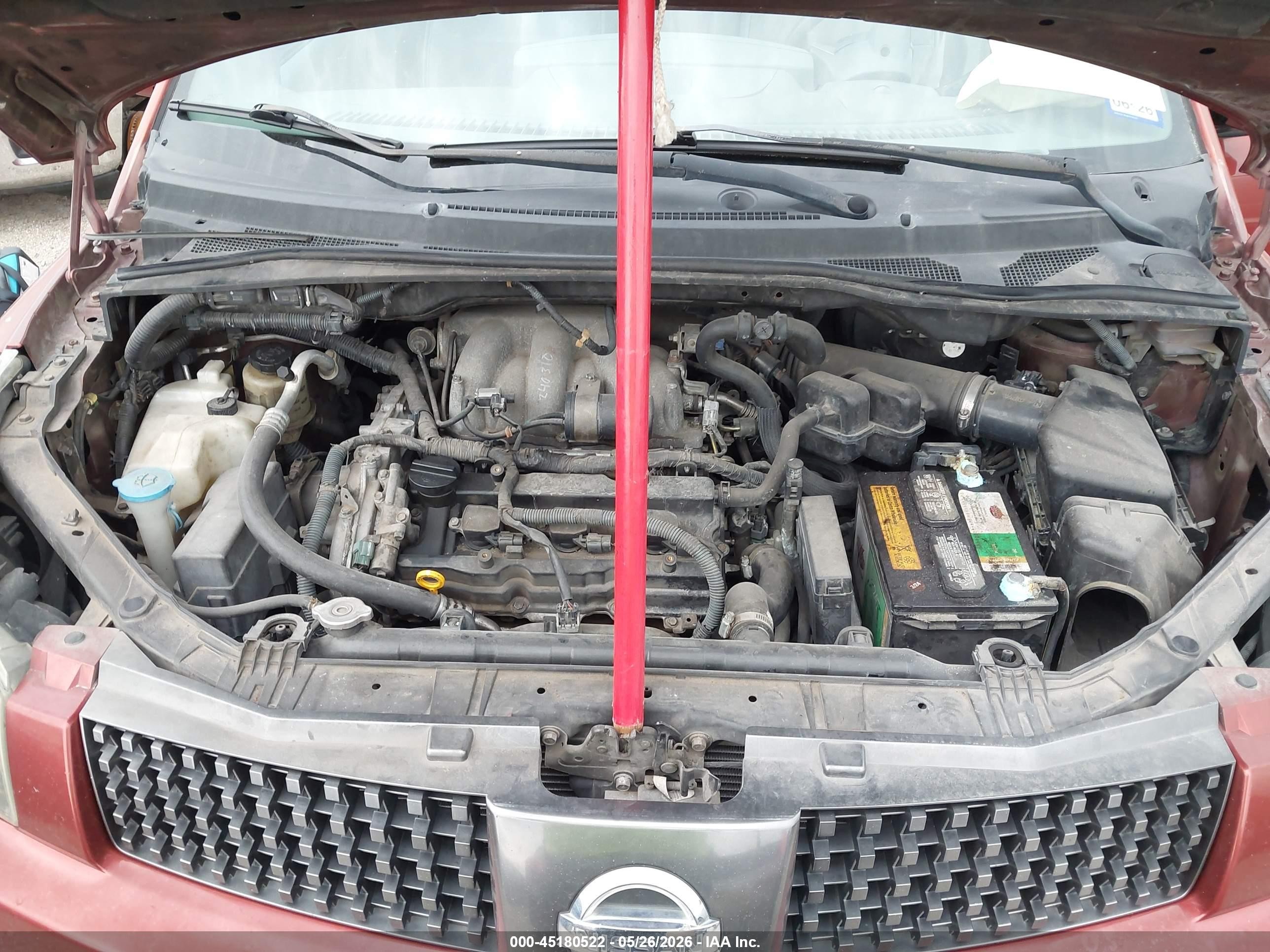 2004 Nissan Quest 3.5 Se Orange vin: 5N1BV28U54N360169