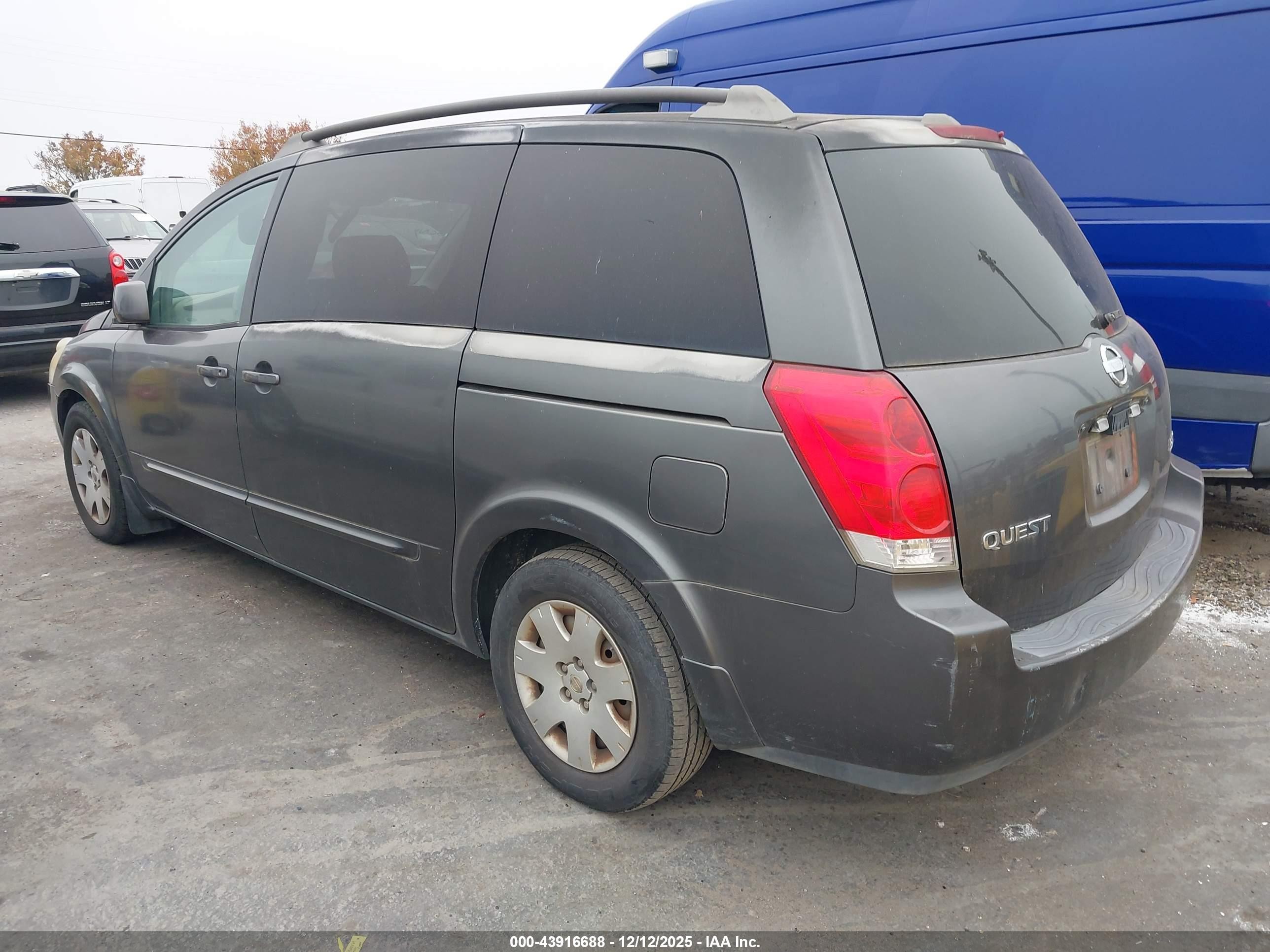 2004 Nissan Quest 3.5 S Gray vin: 5N1BV28U54N368367