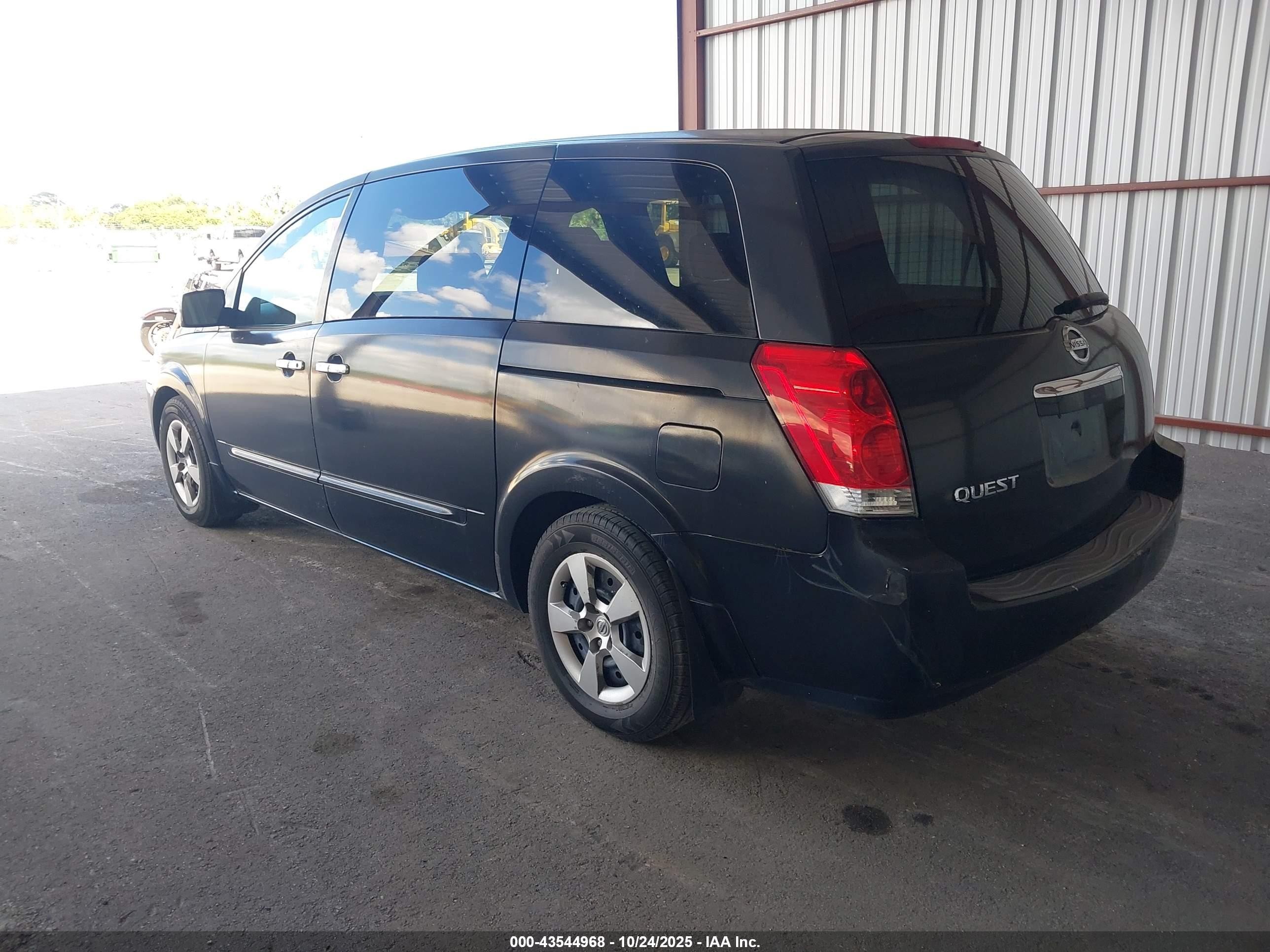 2007 Nissan Quest 3.5 Черный vin: 5N1BV28U57N133021
