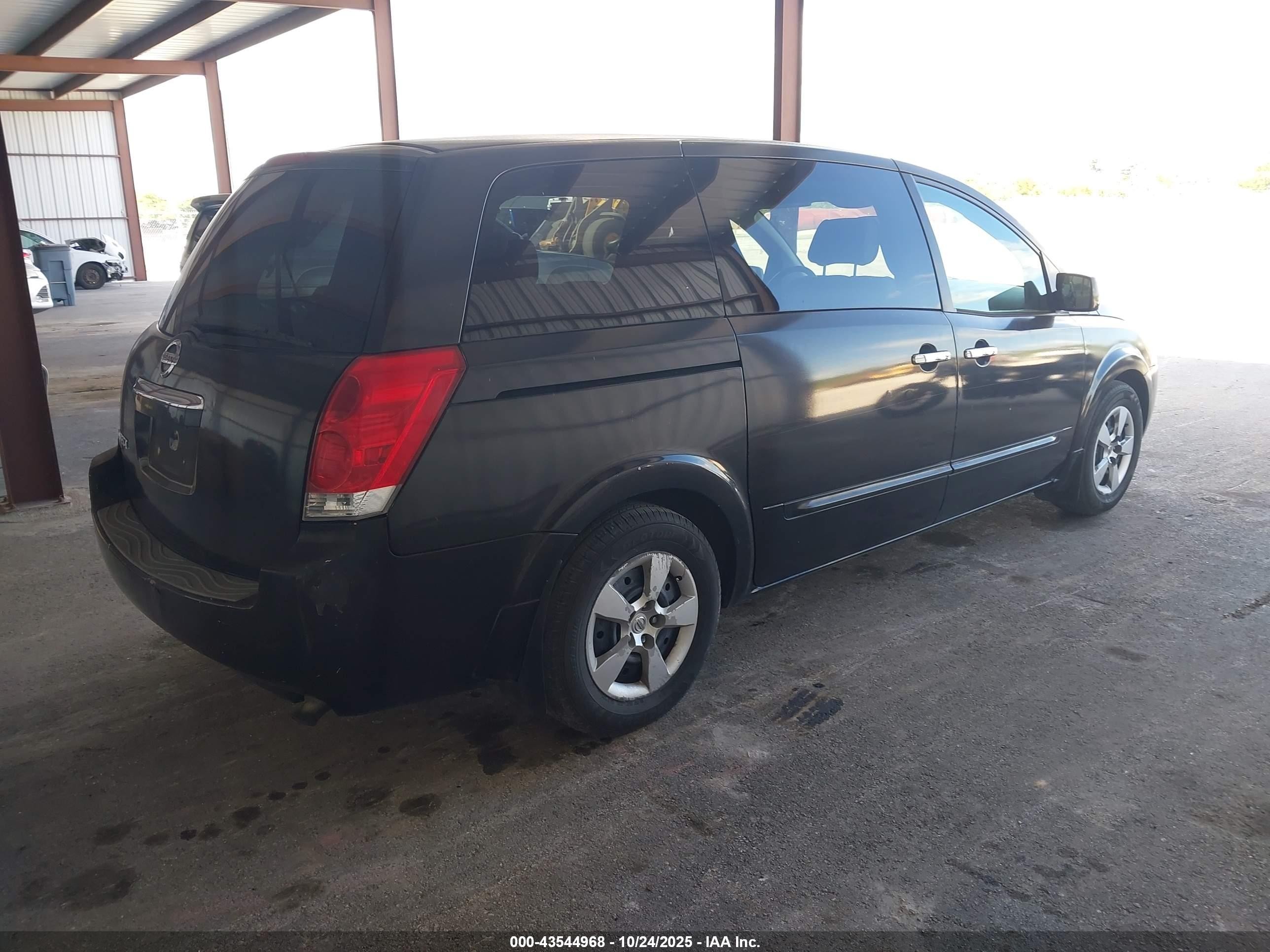 2007 Nissan Quest 3.5 Черный vin: 5N1BV28U57N133021
