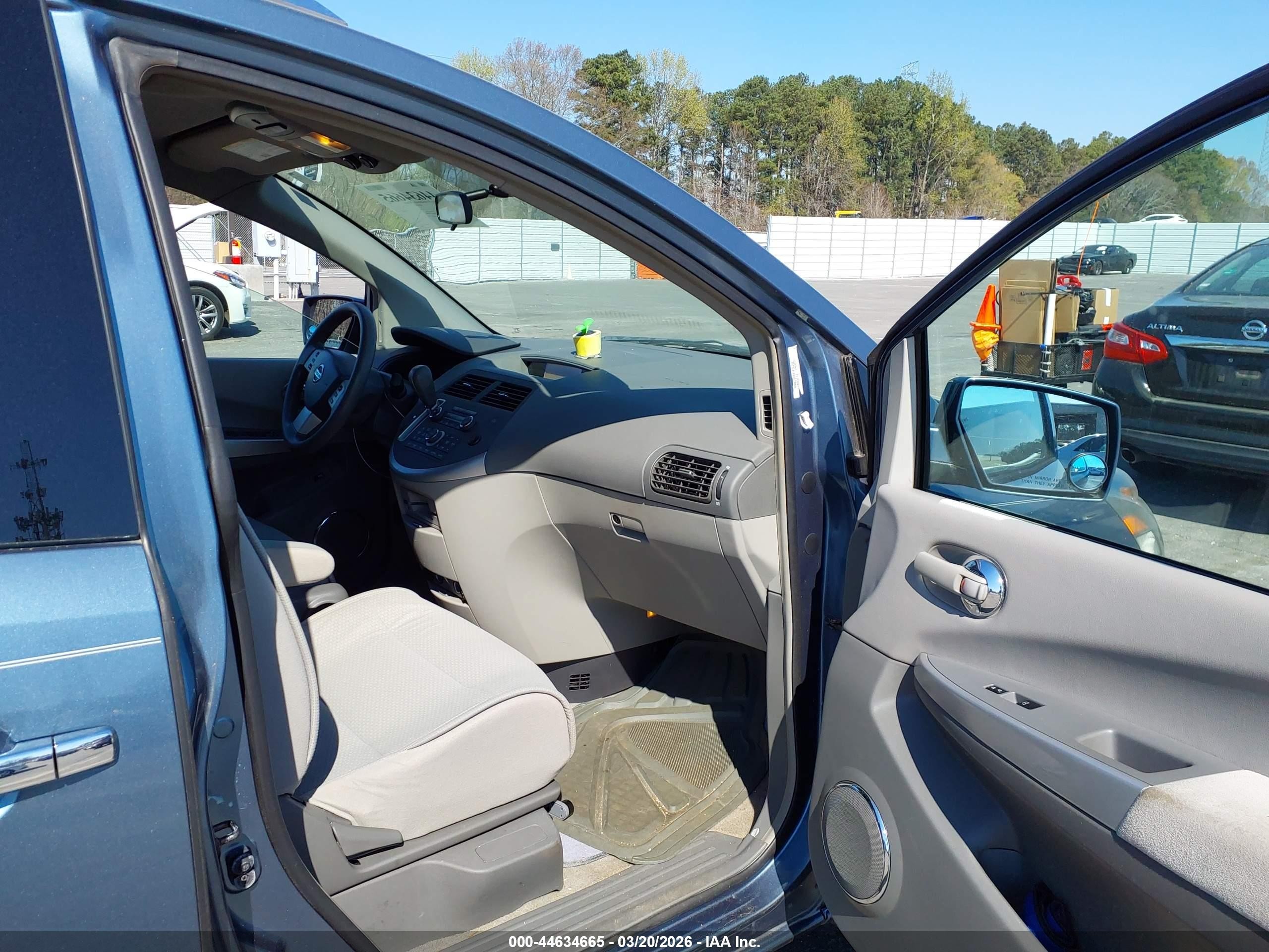 2009 Nissan Quest 3.5 S Blue vin: 5N1BV28U59N104458