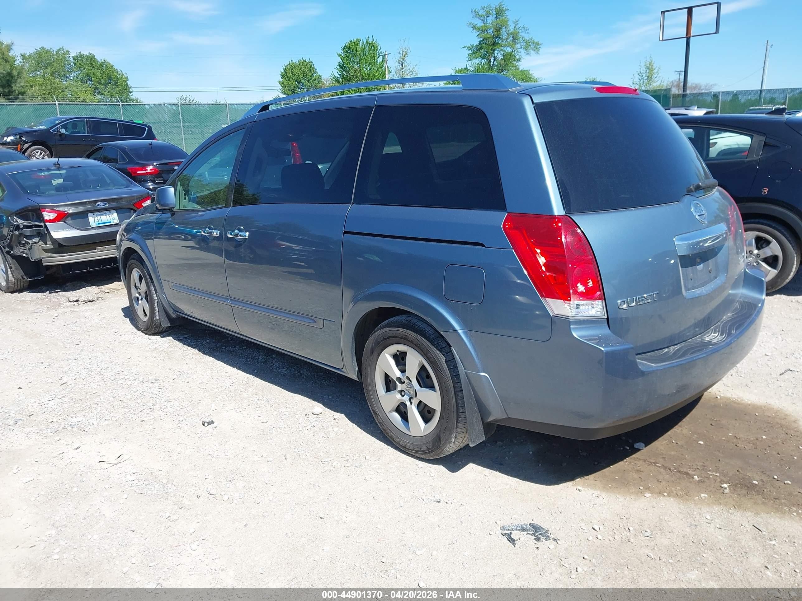 2009 Nissan Quest 3.5 S Blue vin: 5N1BV28U59N105545