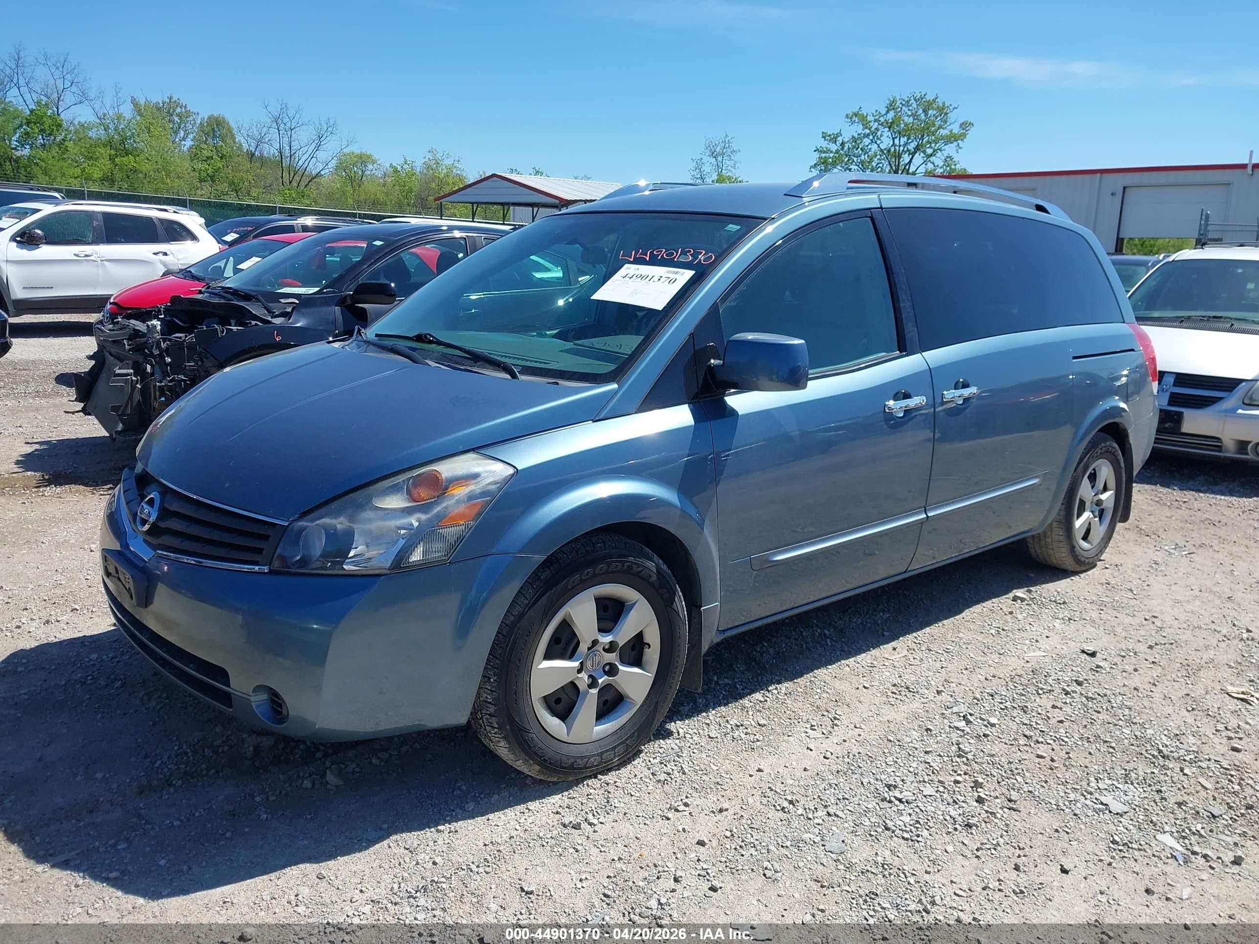 2009 Nissan Quest 3.5 S Blue vin: 5N1BV28U59N105545