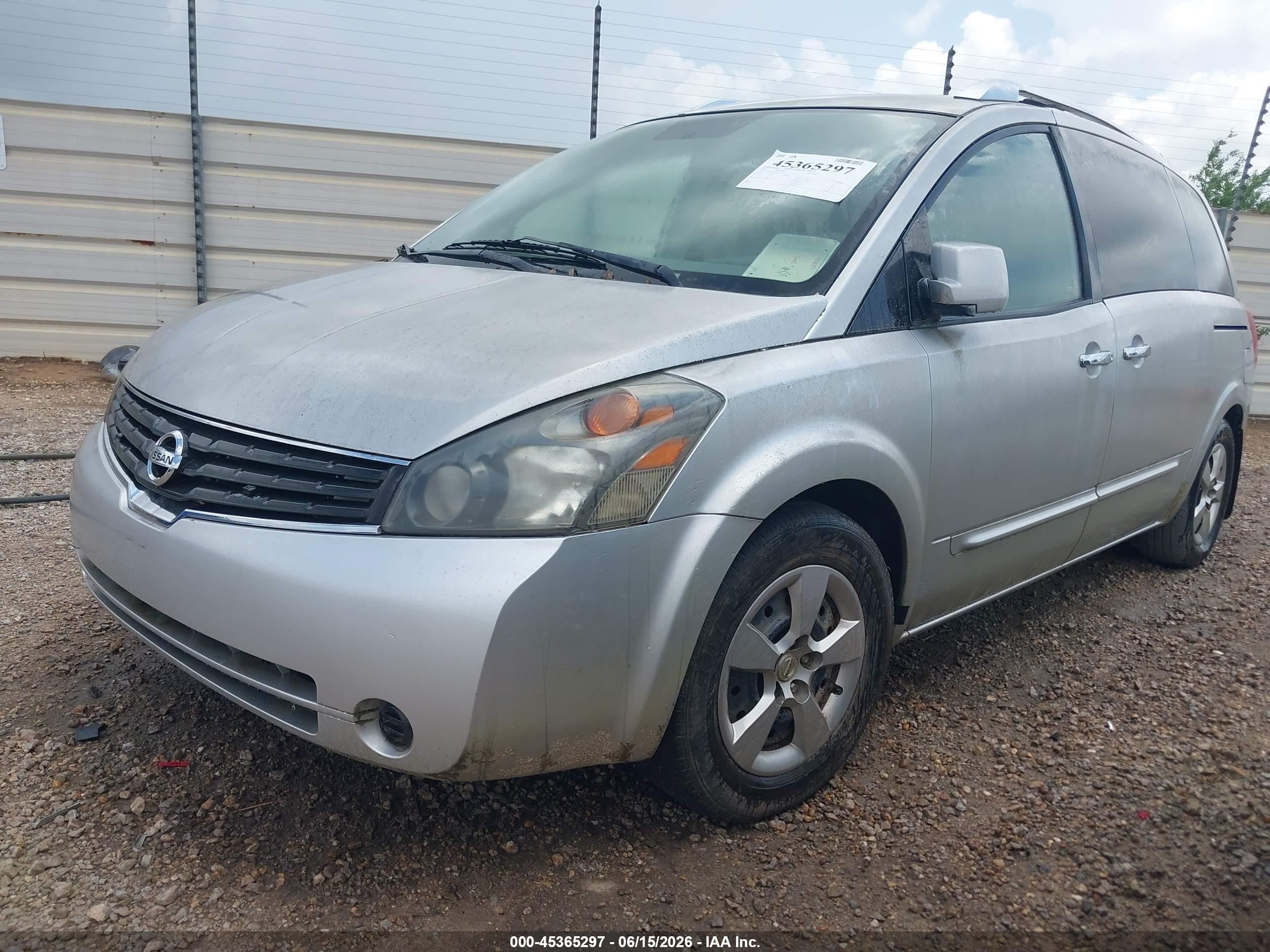 2009 Nissan Quest 3.5 S Silver vin: 5N1BV28U59N107330