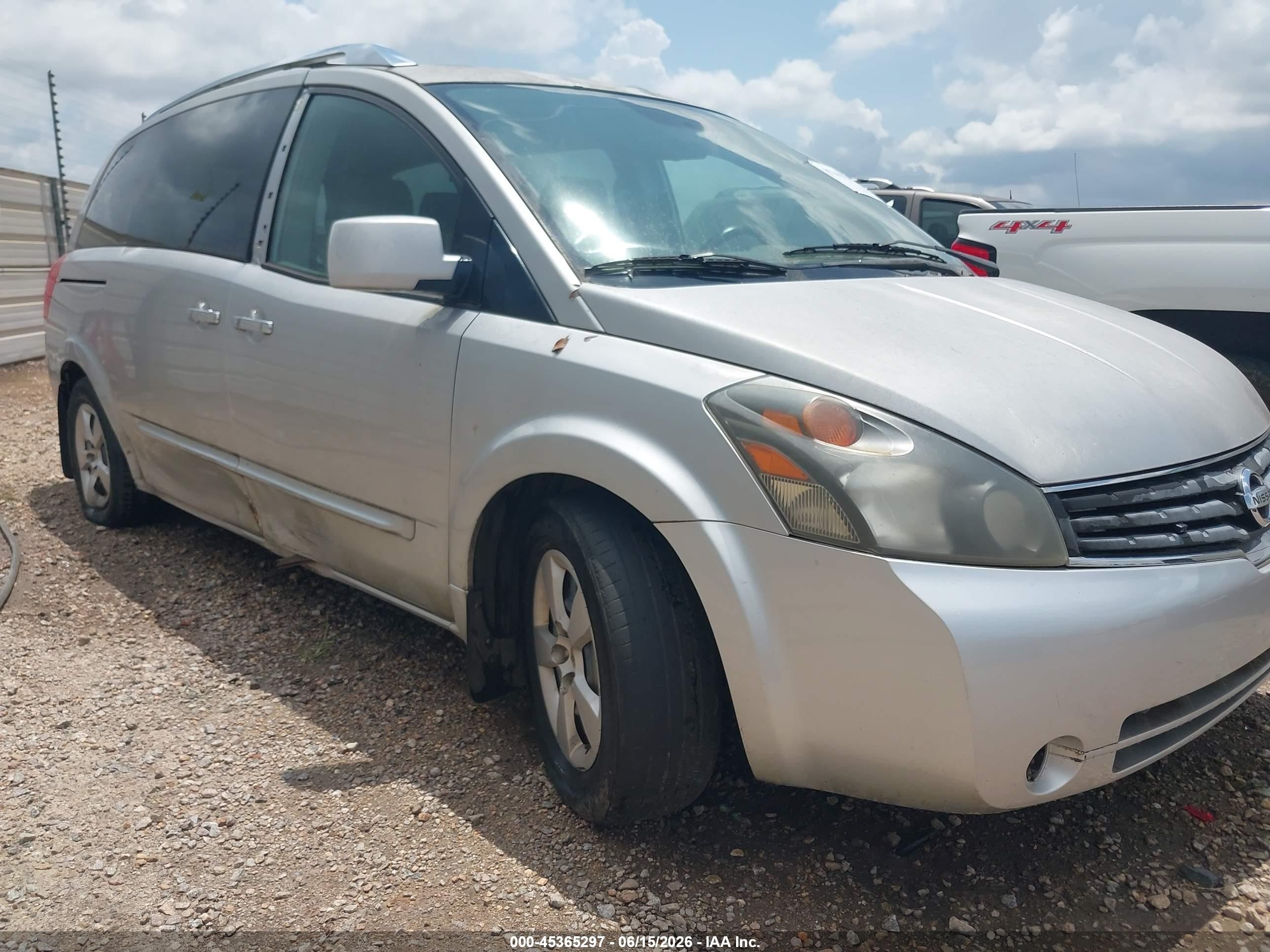 2009 Nissan Quest 3.5 S Silver vin: 5N1BV28U59N107330