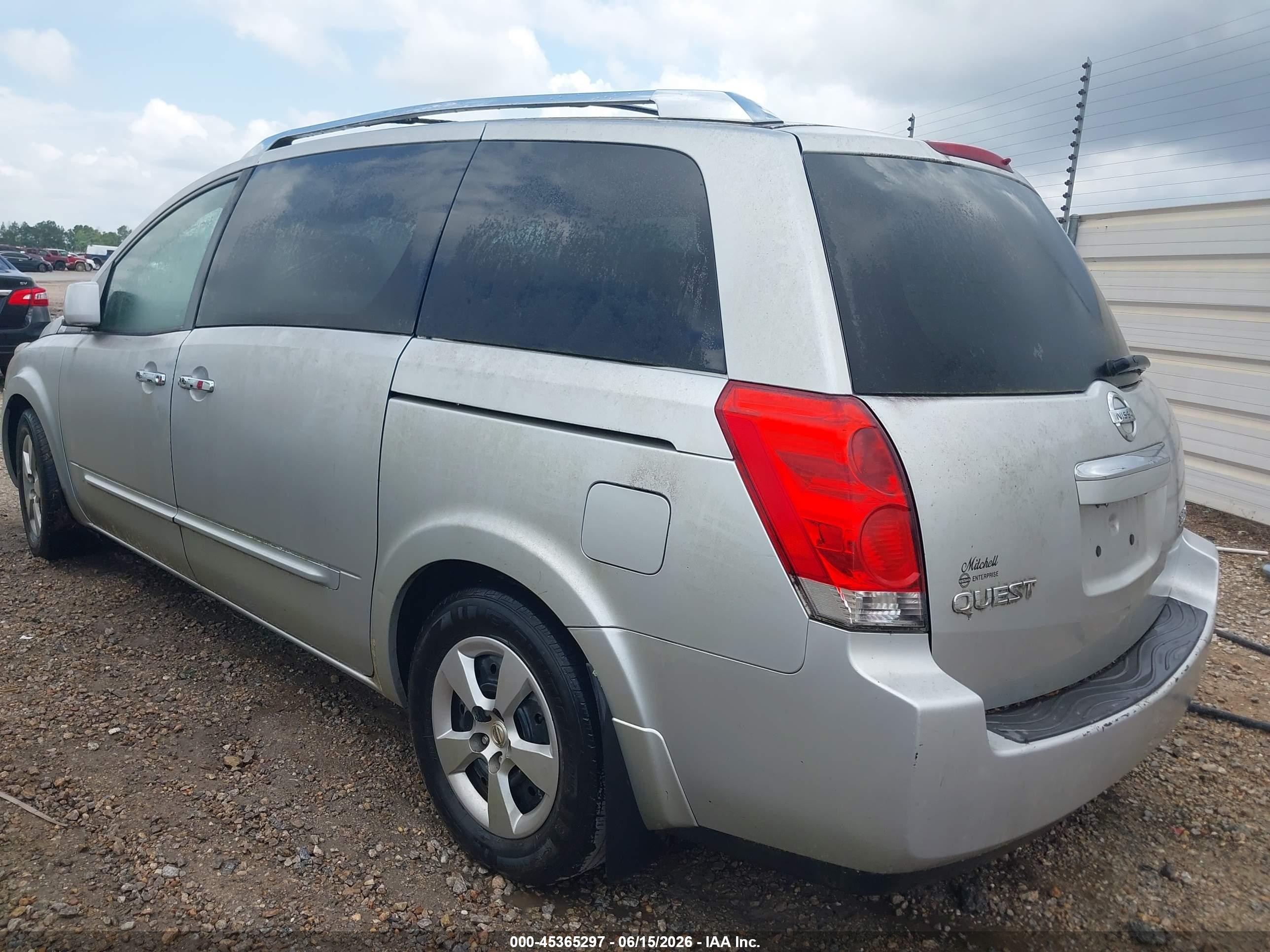 2009 Nissan Quest 3.5 S Silver vin: 5N1BV28U59N107330
