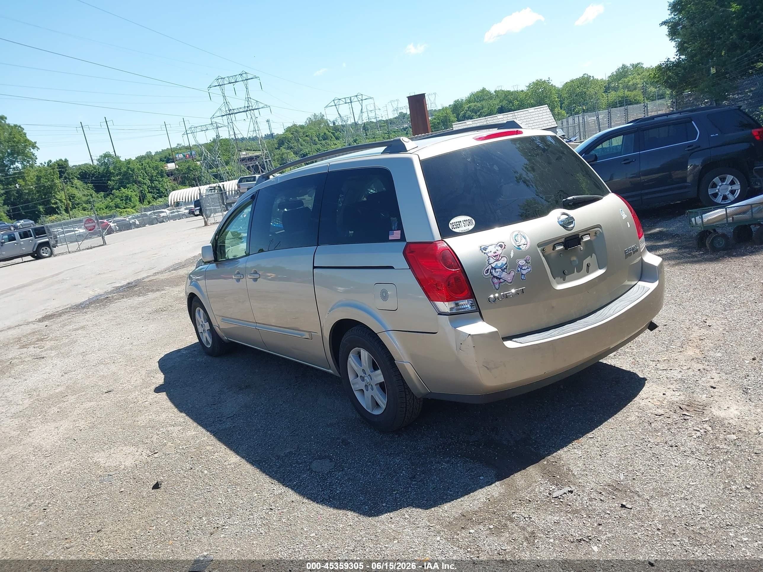 2004 Nissan Quest 3.5 Sl Gold vin: 5N1BV28U64N326497