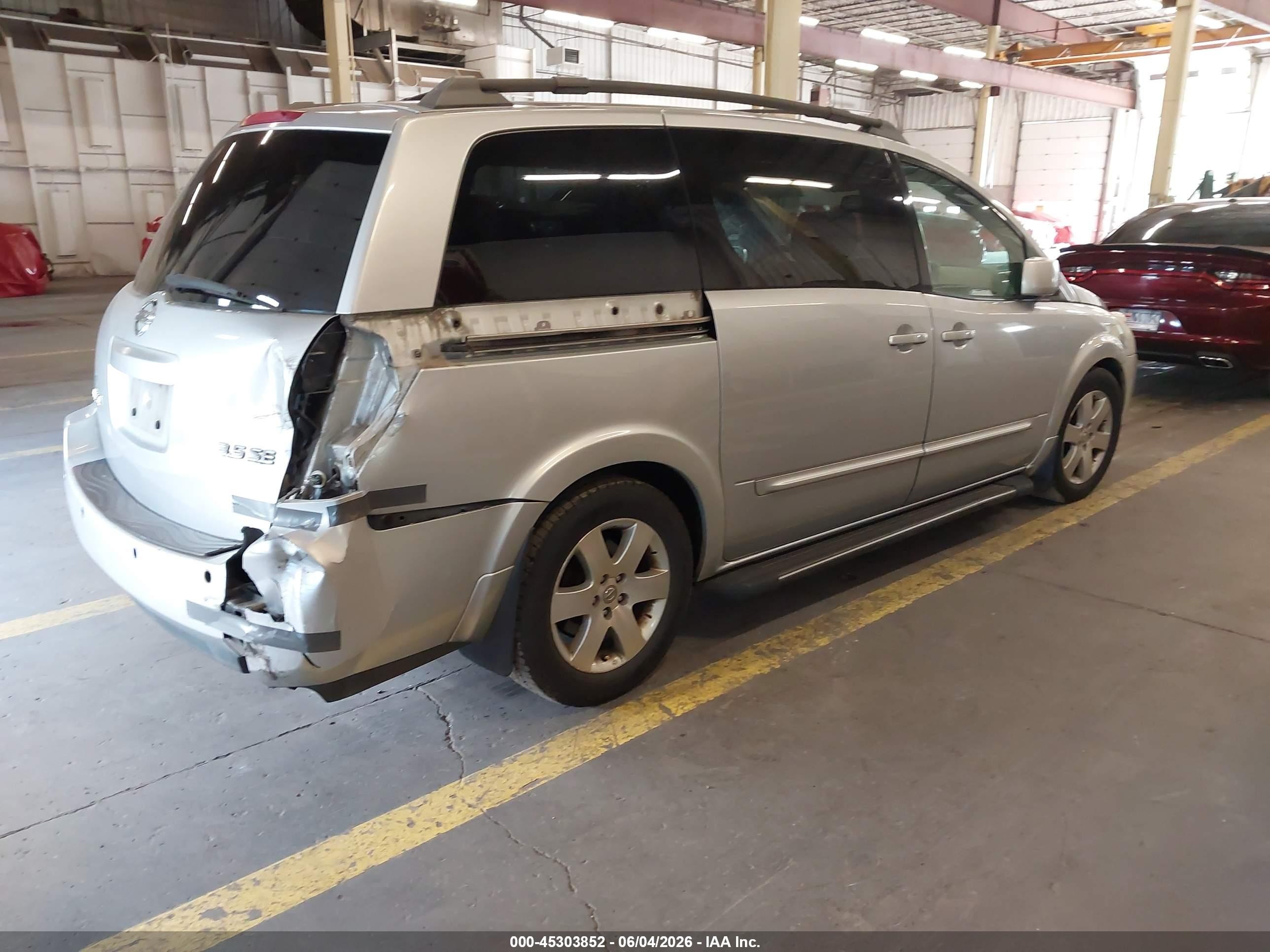 2004 Nissan Quest 3.5 Se Gray vin: 5N1BV28U64N344756