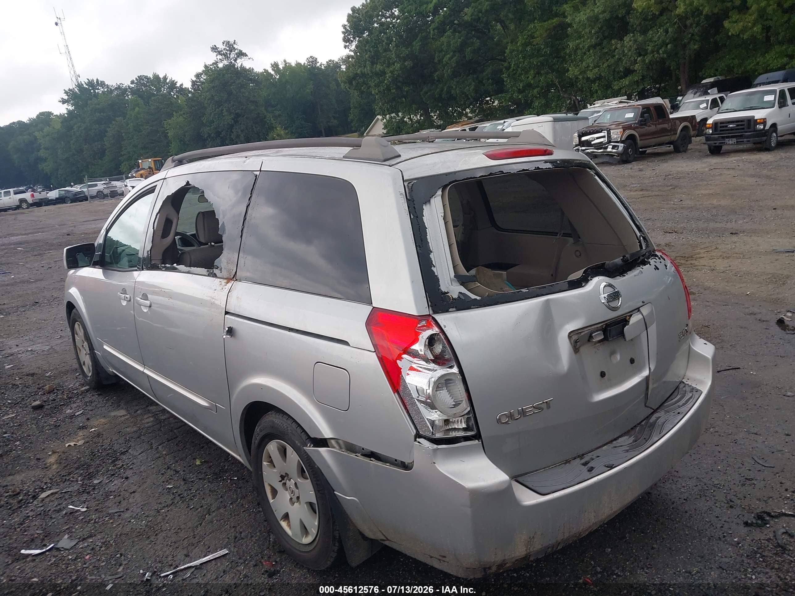 2004 Nissan Quest 3.5 S Silver vin: 5N1BV28U64N369866