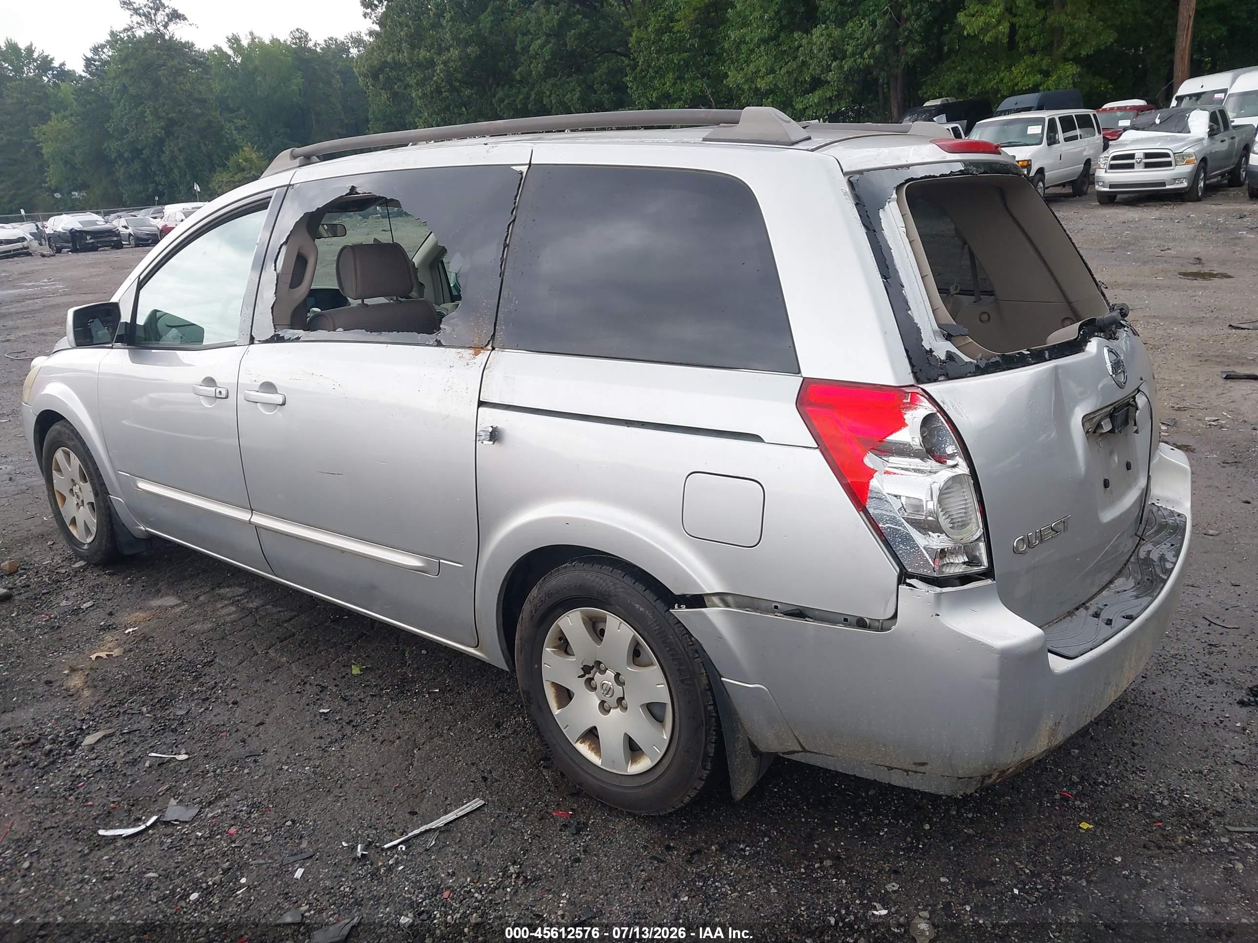 2004 Nissan Quest 3.5 S Silver vin: 5N1BV28U64N369866