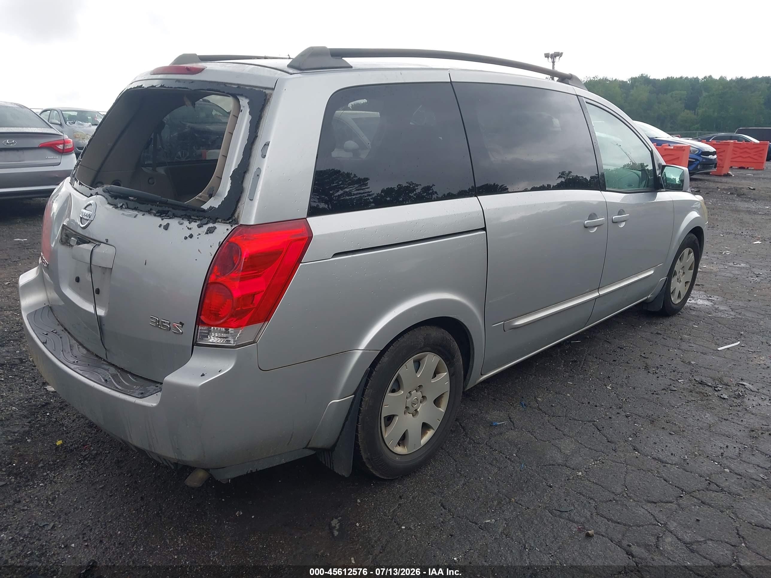 2004 Nissan Quest 3.5 S Silver vin: 5N1BV28U64N369866