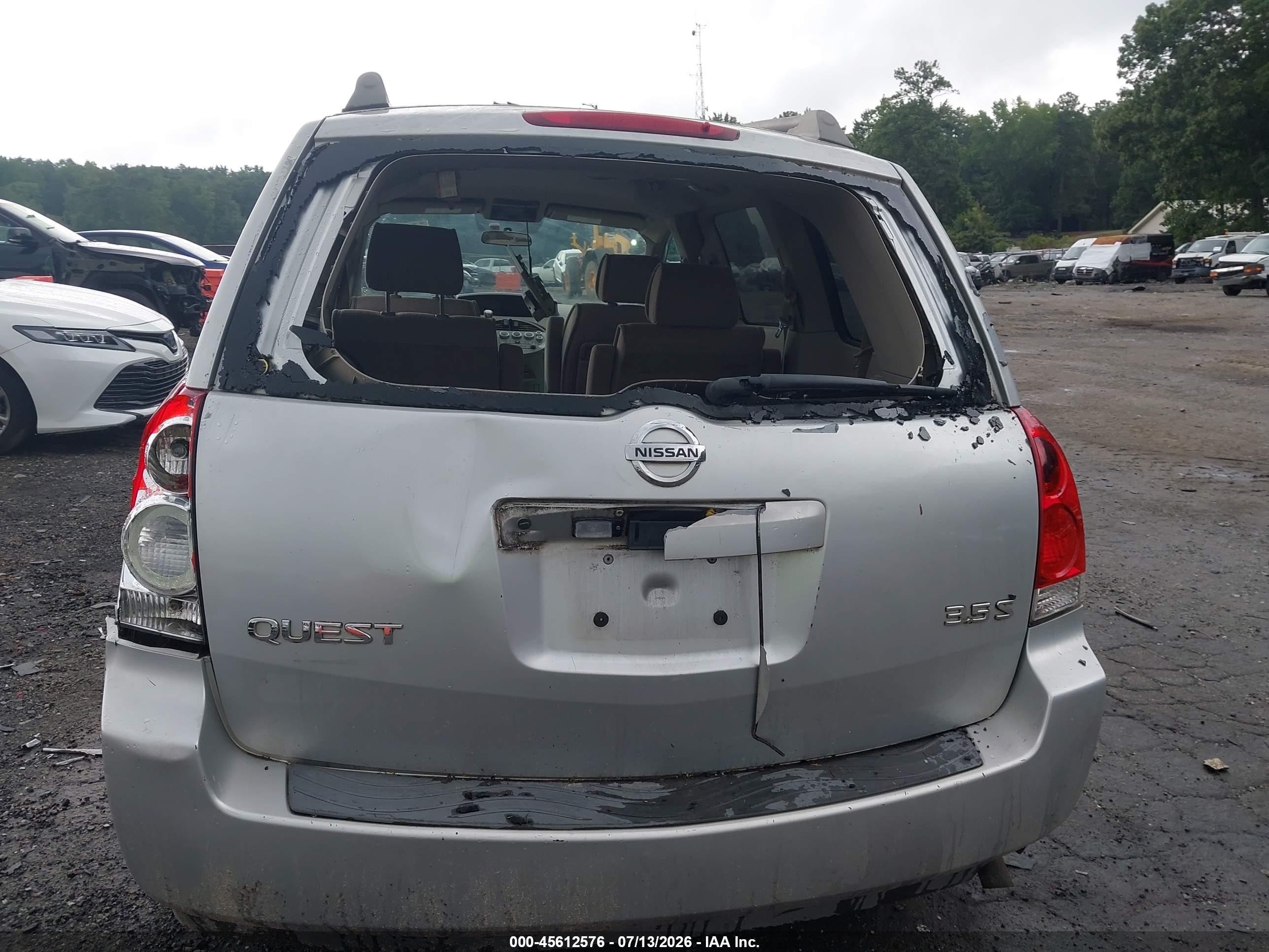 2004 Nissan Quest 3.5 S Silver vin: 5N1BV28U64N369866