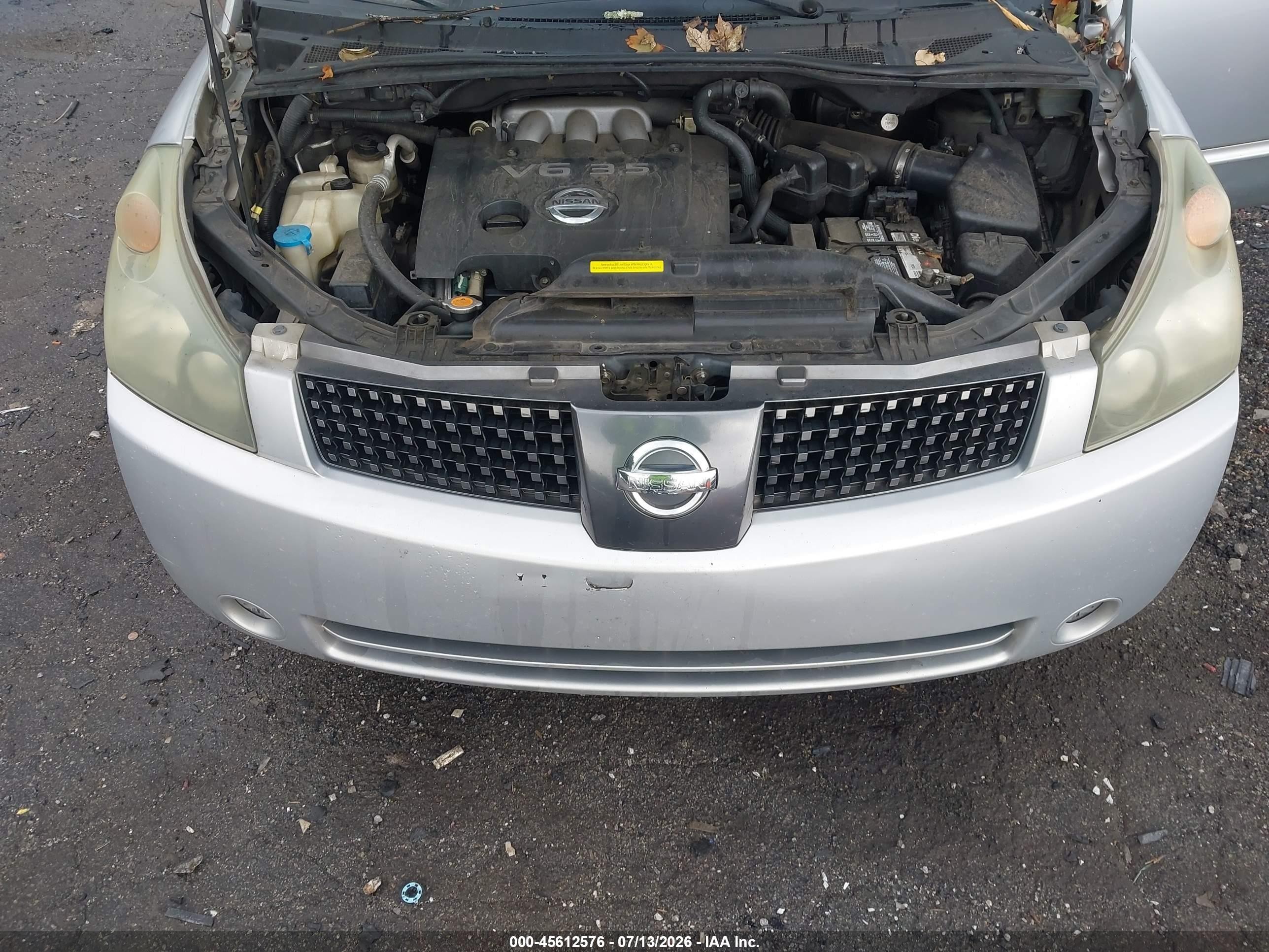 2004 Nissan Quest 3.5 S Silver vin: 5N1BV28U64N369866