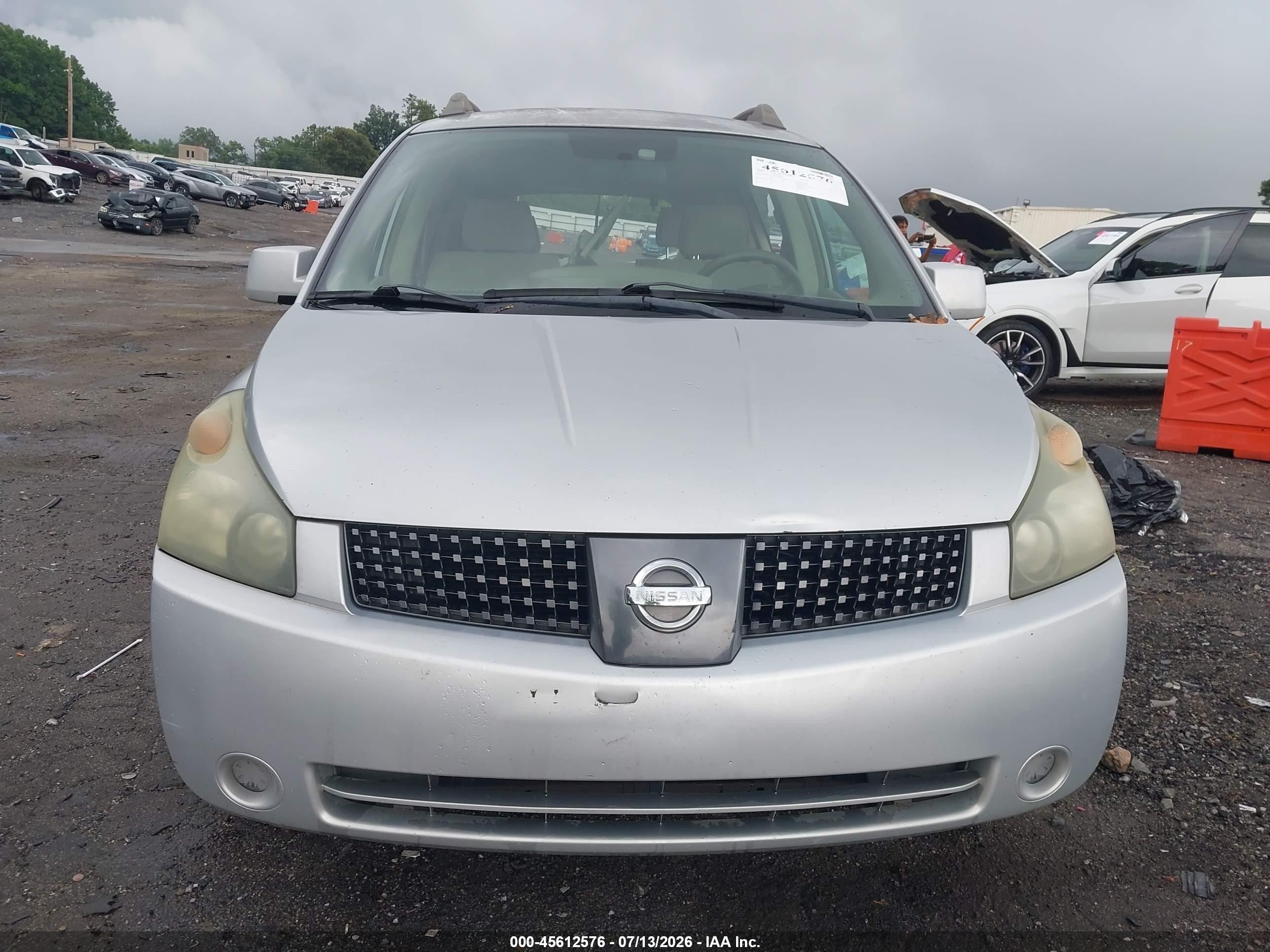 2004 Nissan Quest 3.5 S Silver vin: 5N1BV28U64N369866