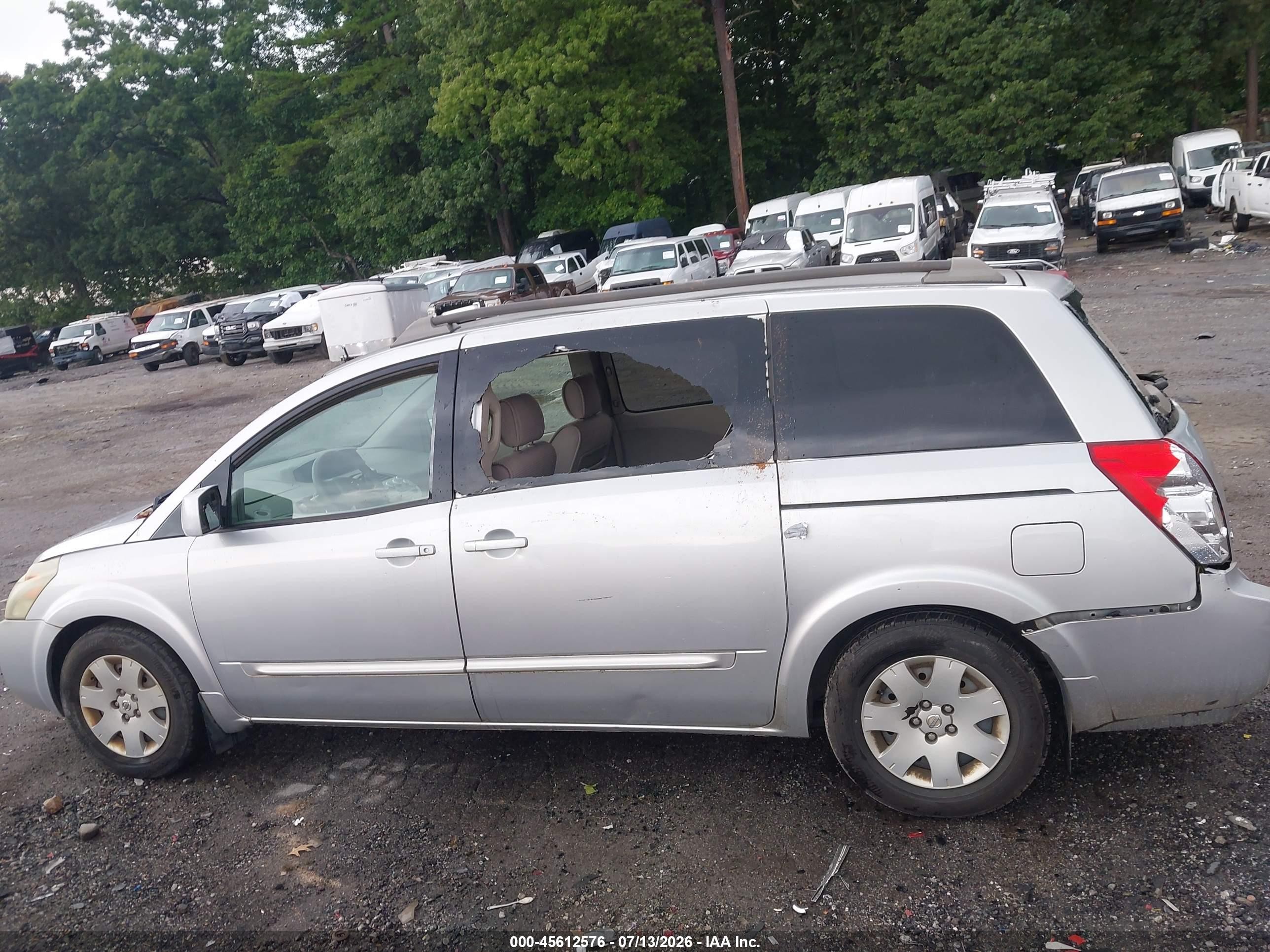 2004 Nissan Quest 3.5 S Silver vin: 5N1BV28U64N369866
