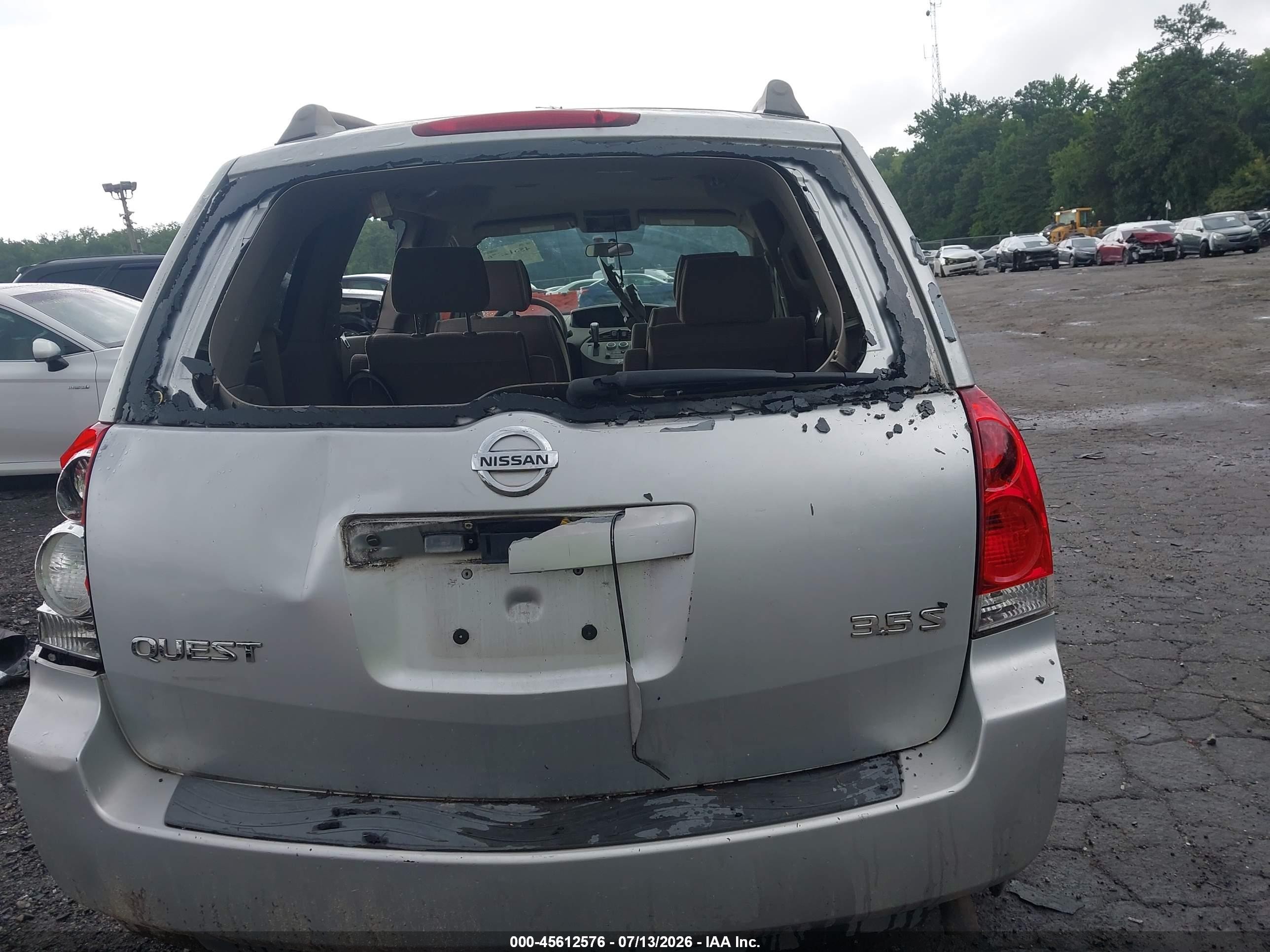 2004 Nissan Quest 3.5 S Silver vin: 5N1BV28U64N369866