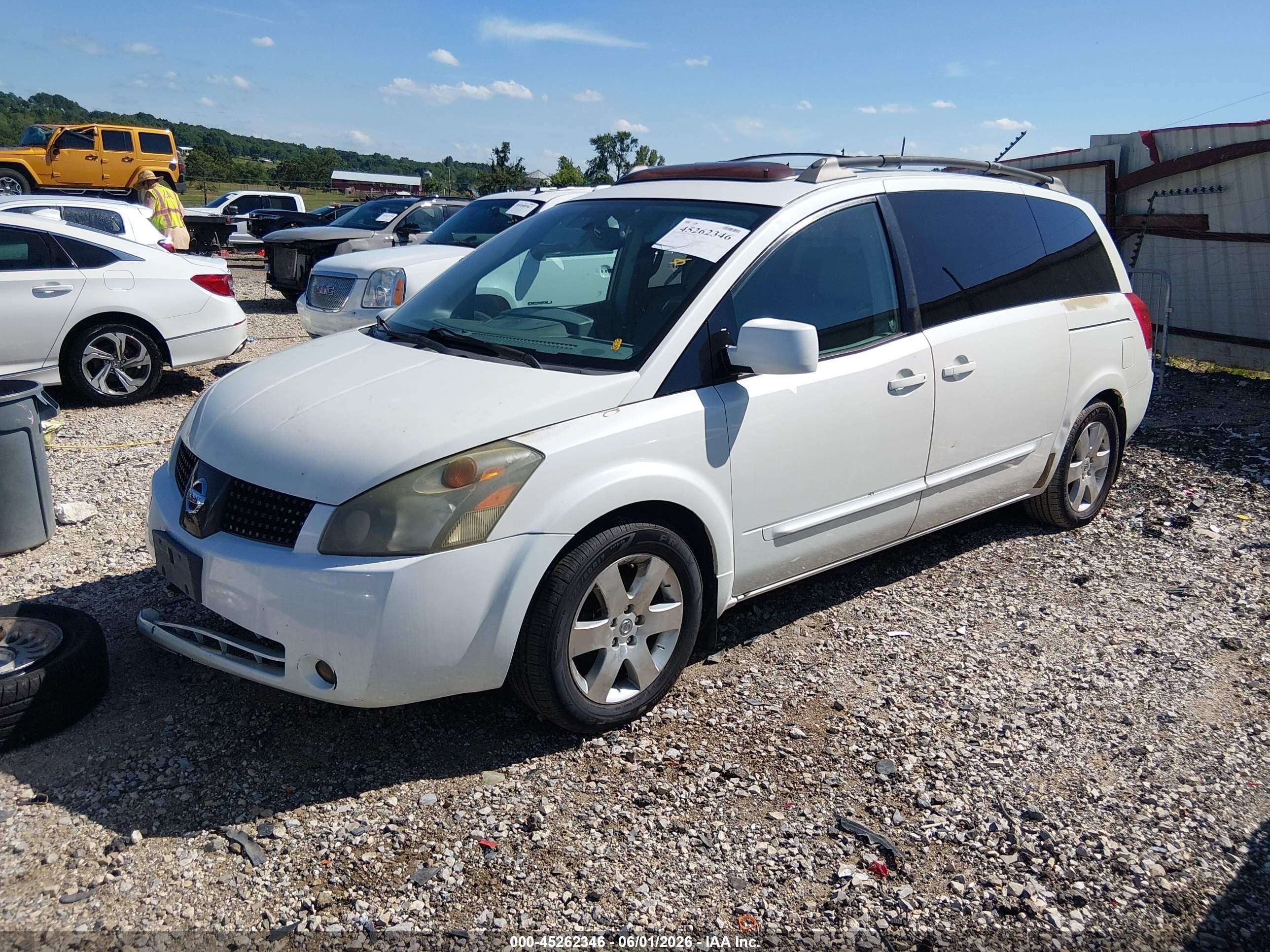 2005 Nissan Quest 3.5 Se Белый vin: 5N1BV28U65N131680