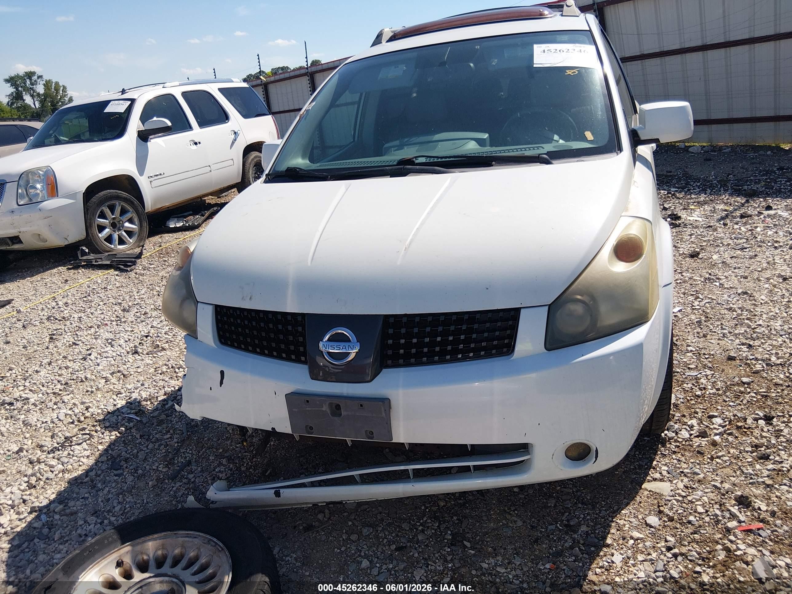 2005 Nissan Quest 3.5 Se Белый vin: 5N1BV28U65N131680