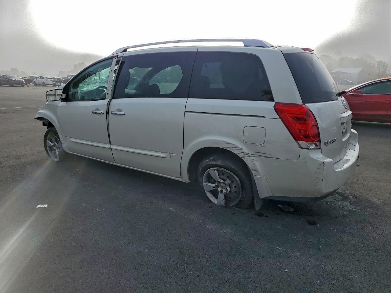 2009 Nissan Quest S White vin: 5N1BV28U69N105604