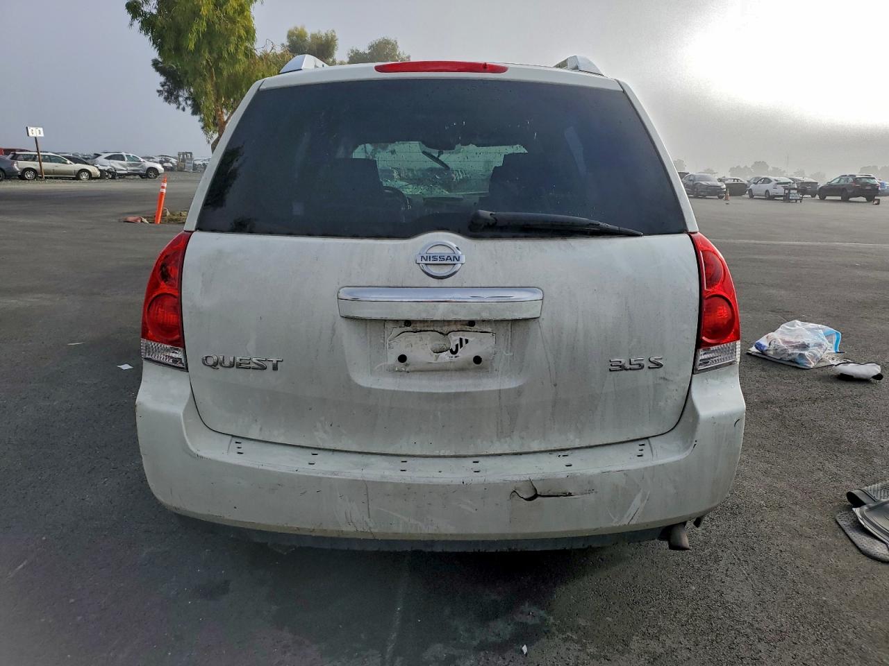 2009 Nissan Quest S White vin: 5N1BV28U69N105604