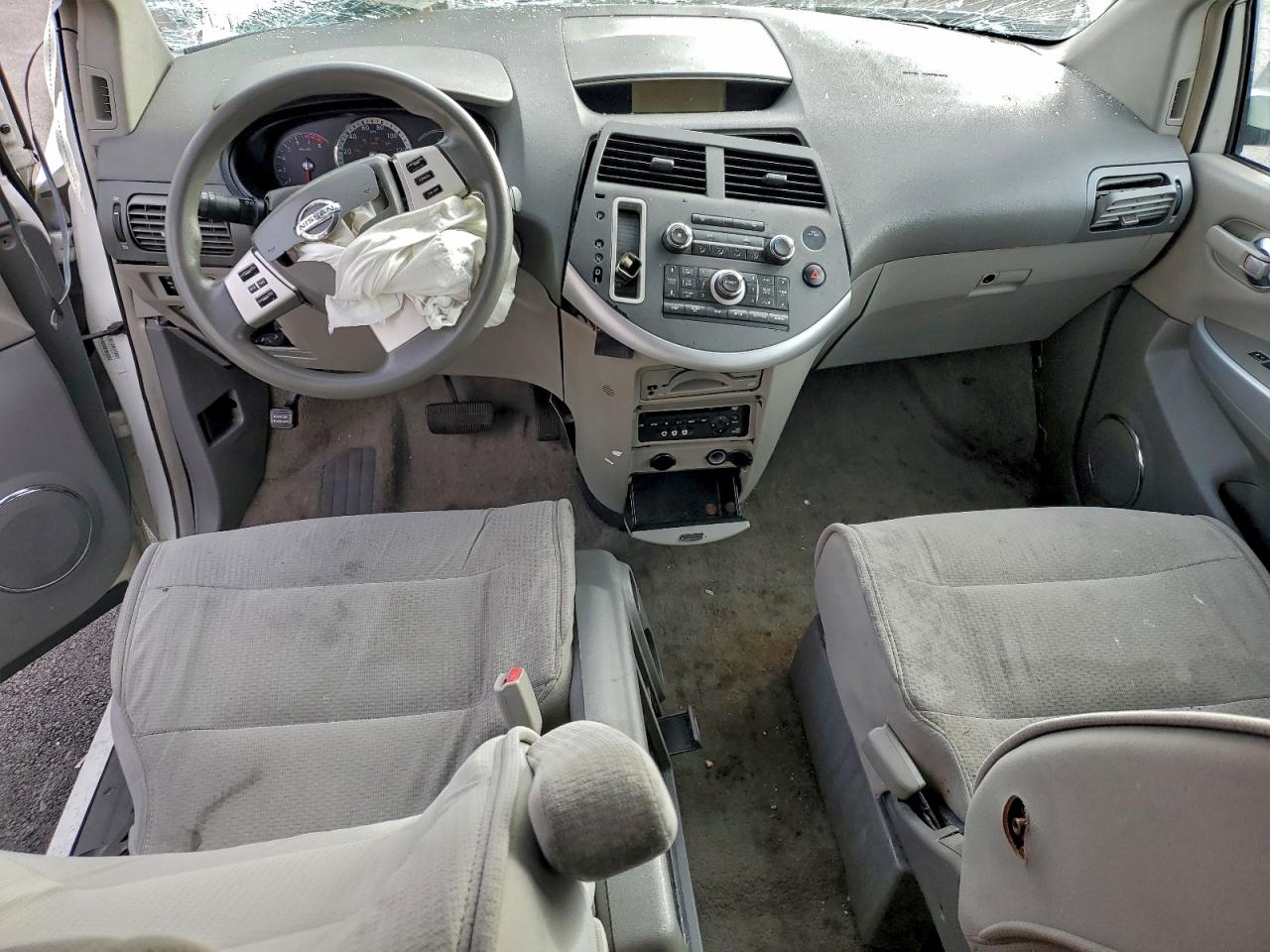 2009 Nissan Quest S White vin: 5N1BV28U69N105604