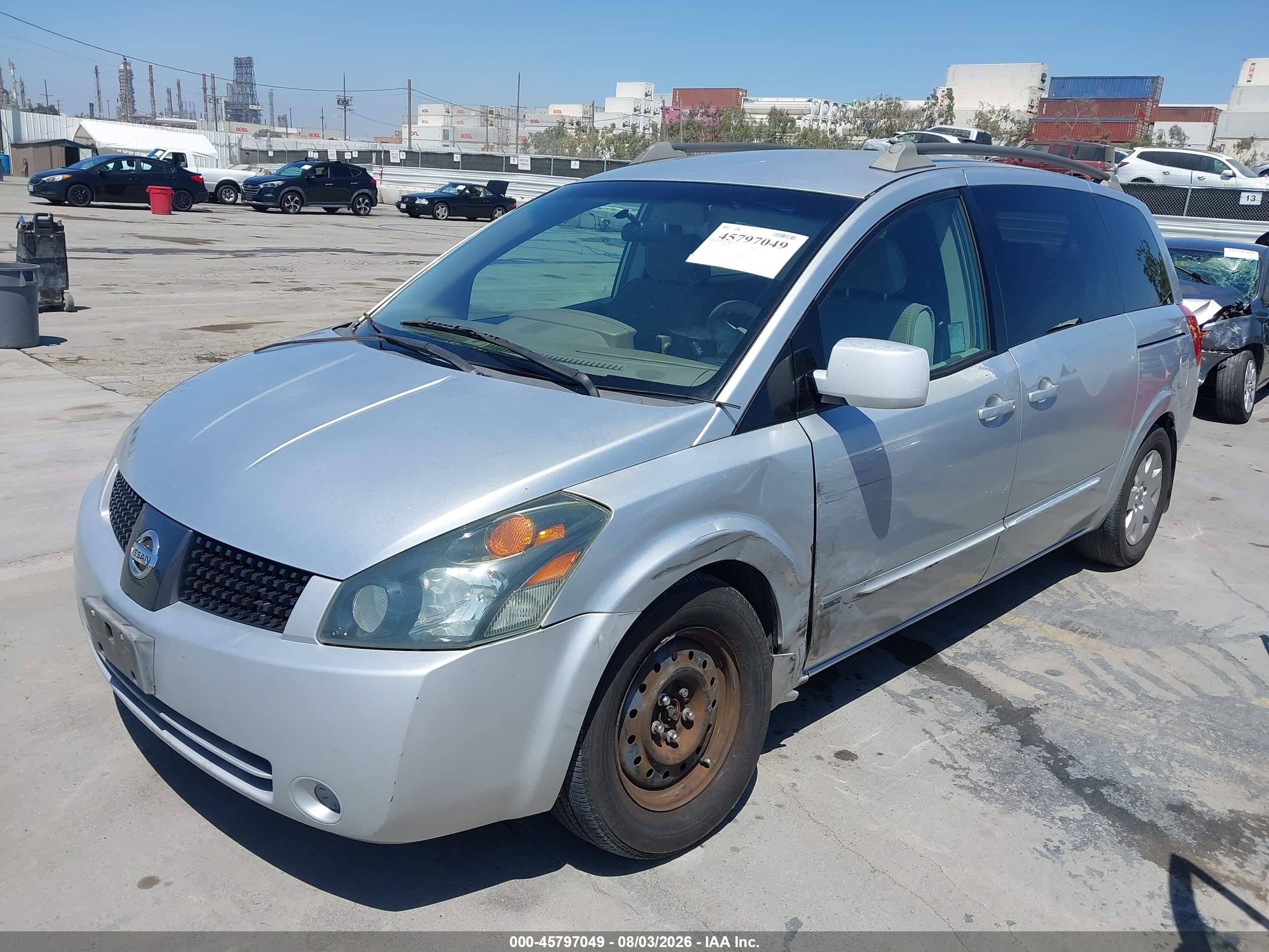 2006 Nissan Quest 3.5 S Silver vin: 5N1BV28U76N115179