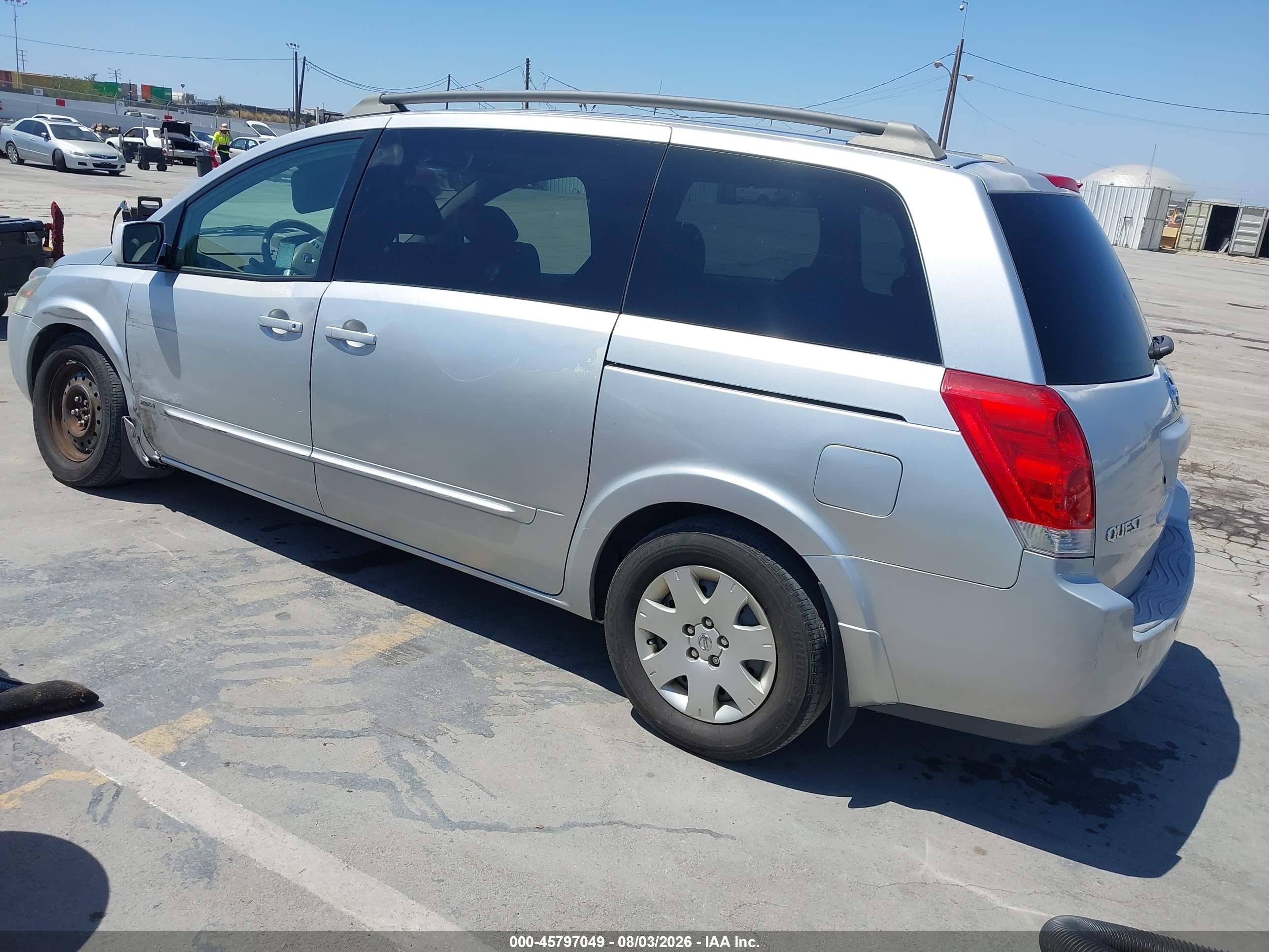 2006 Nissan Quest 3.5 S Silver vin: 5N1BV28U76N115179