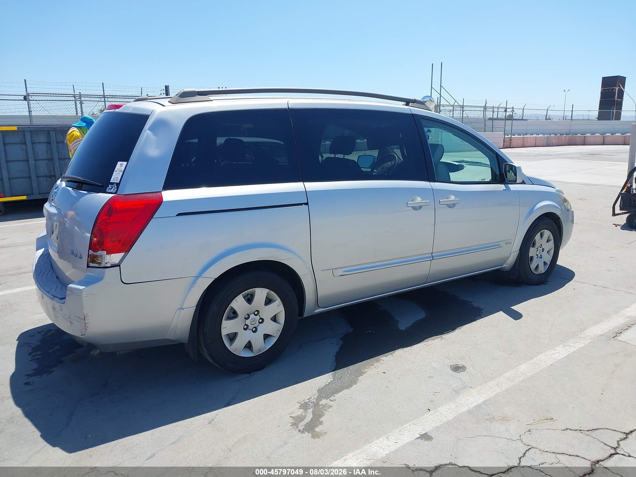 2006 Nissan Quest 3.5 S Silver vin: 5N1BV28U76N115179