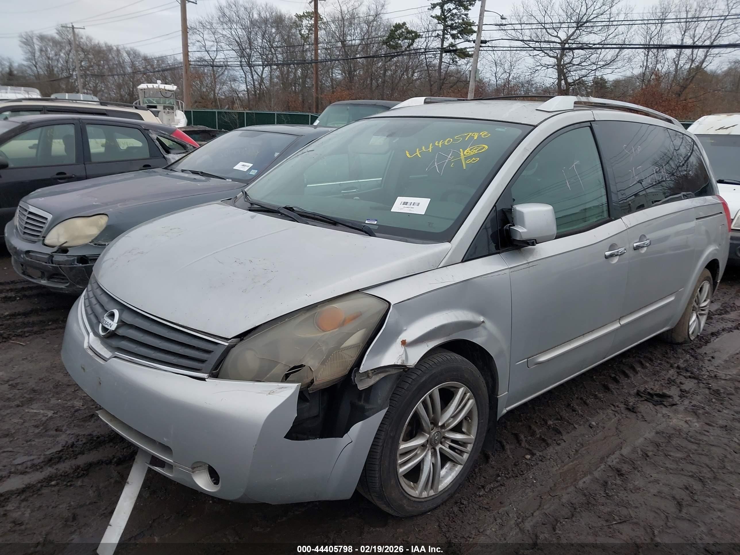 2007 Nissan Quest 3.5 S Gray vin: 5N1BV28U77N121663