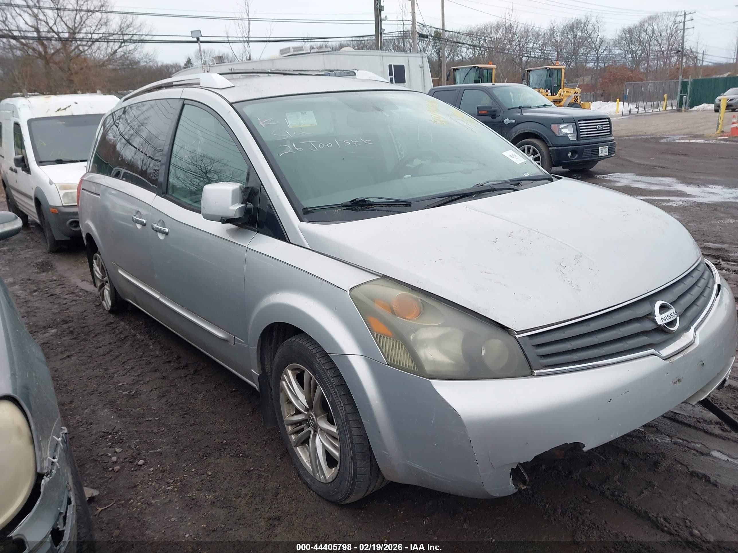 2007 Nissan Quest 3.5 S Gray vin: 5N1BV28U77N121663