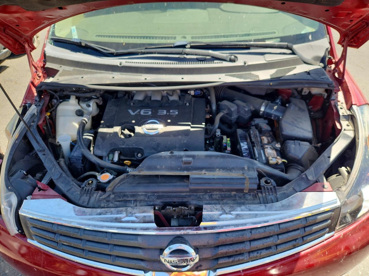 2008 Nissan Quest 3.5 Red vin: 5N1BV28U78N103133