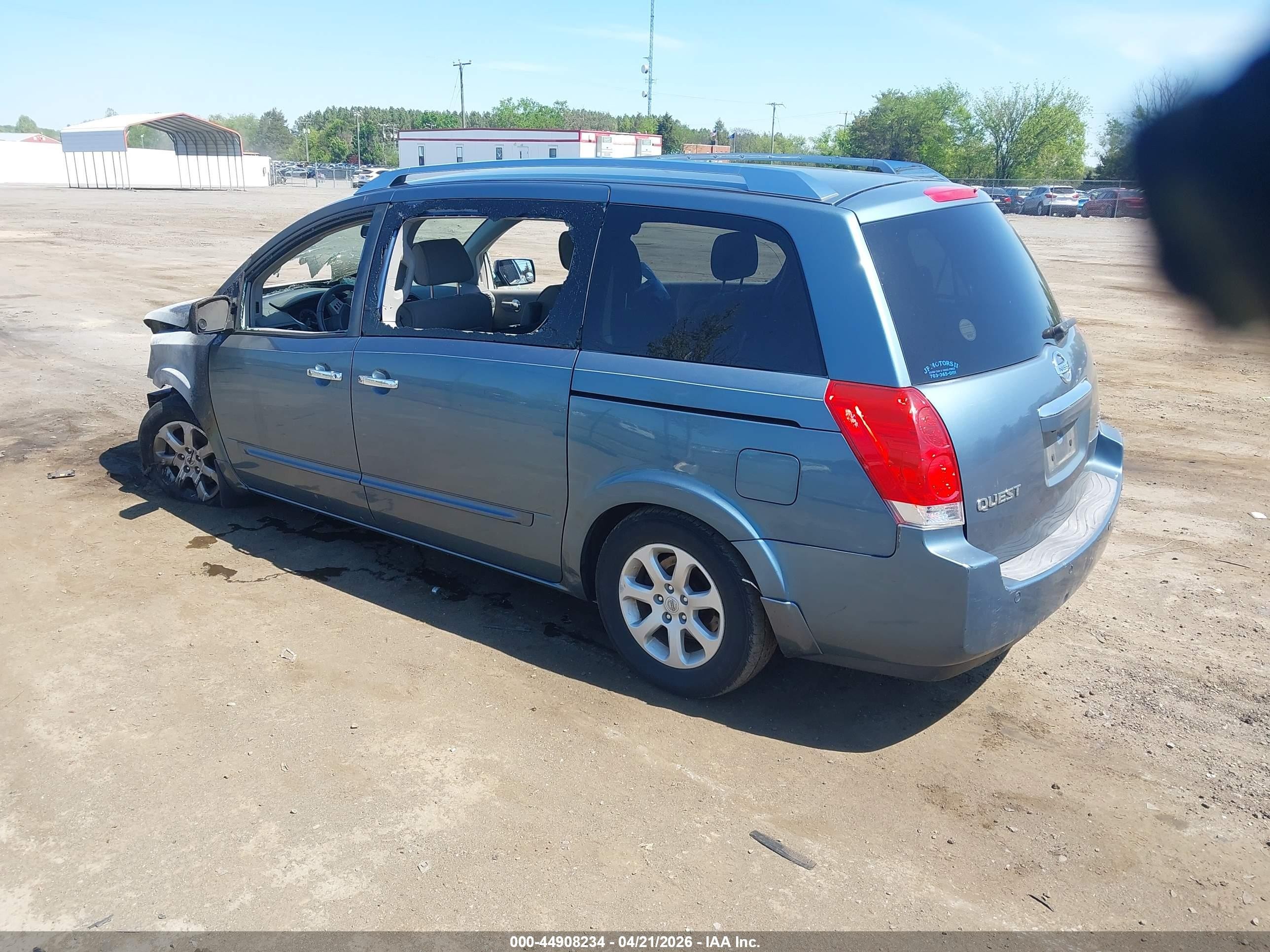 2009 Nissan Quest 3.5 Sl Light Blue vin: 5N1BV28U79N102341
