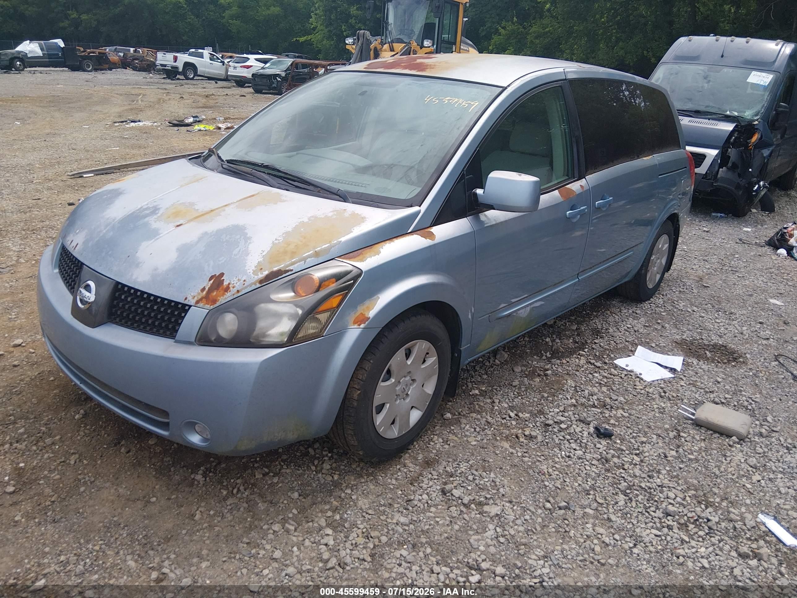 2004 Nissan Quest 3.5 S Light Blue vin: 5N1BV28U84N301004