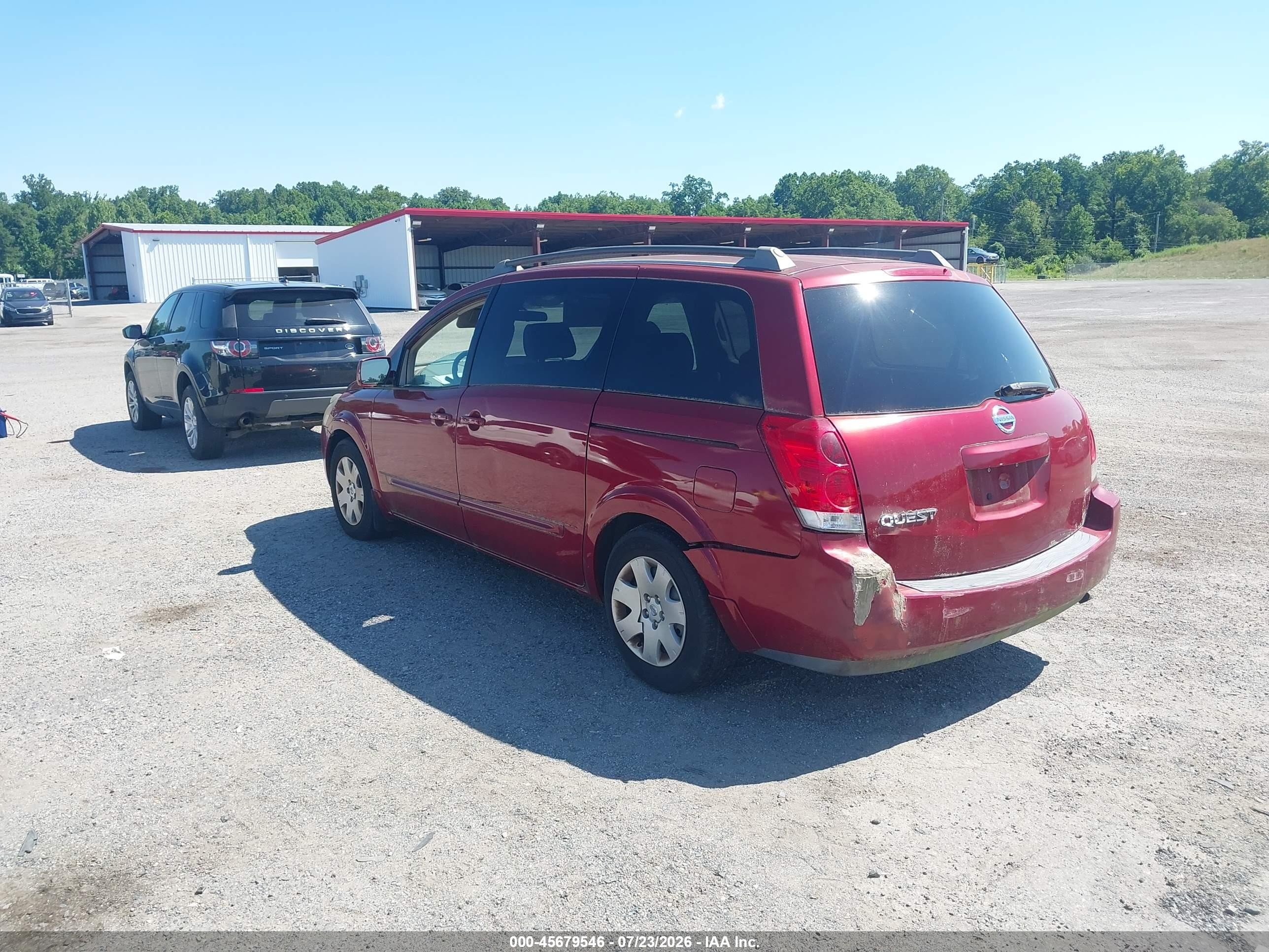 2005 Nissan Quest 3.5 Red vin: 5N1BV28U85N133866