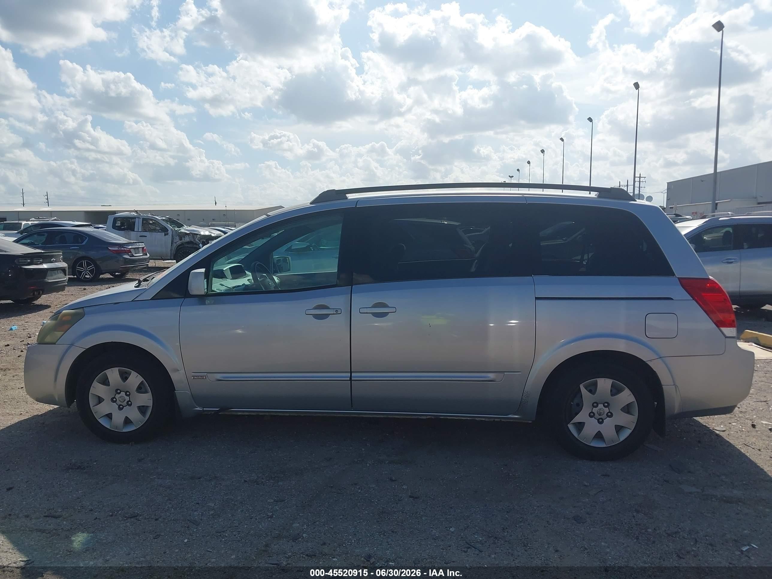 2006 Nissan Quest 3.5 S Silver vin: 5N1BV28U86N111836