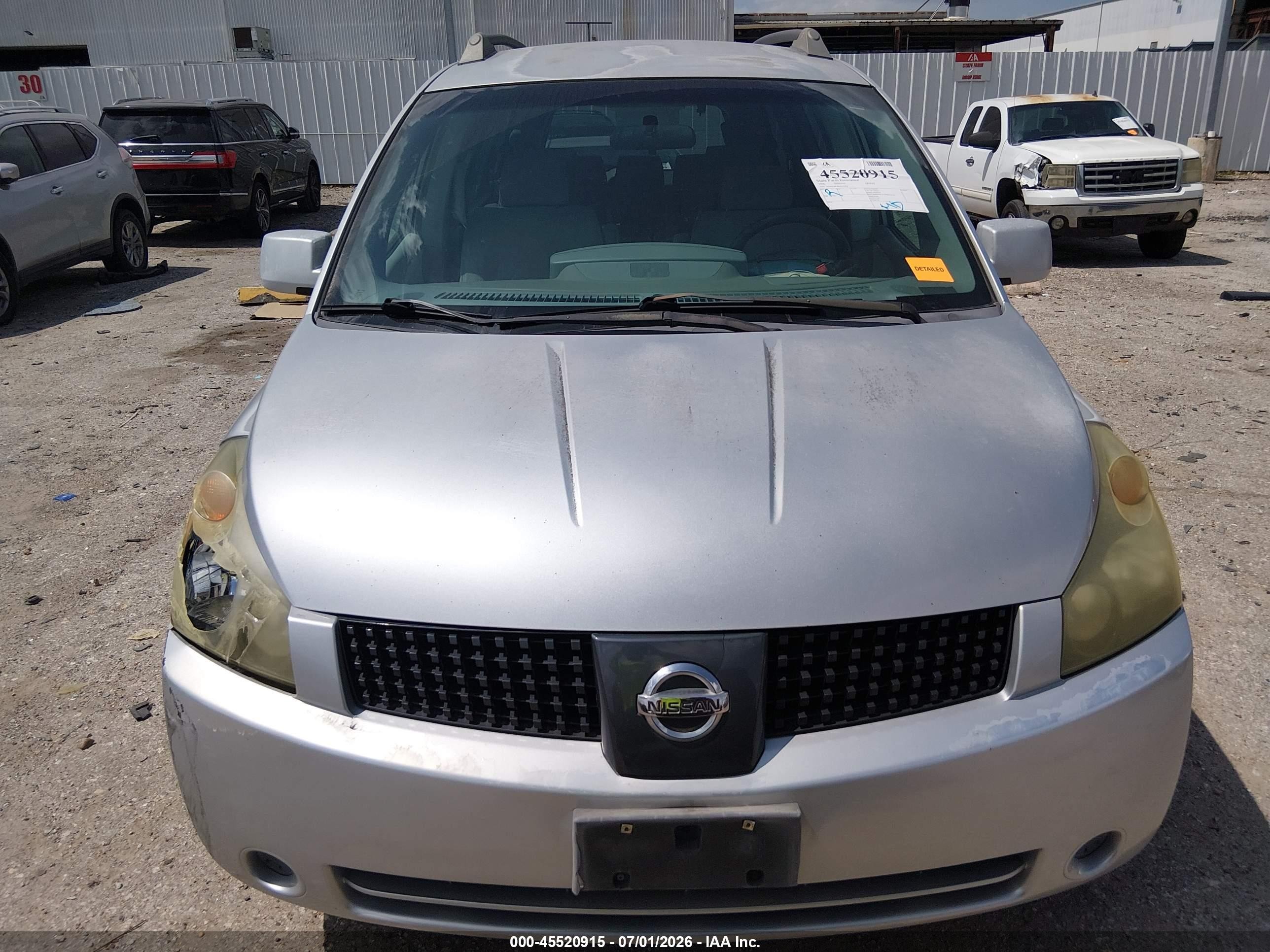 2006 Nissan Quest 3.5 S Silver vin: 5N1BV28U86N111836